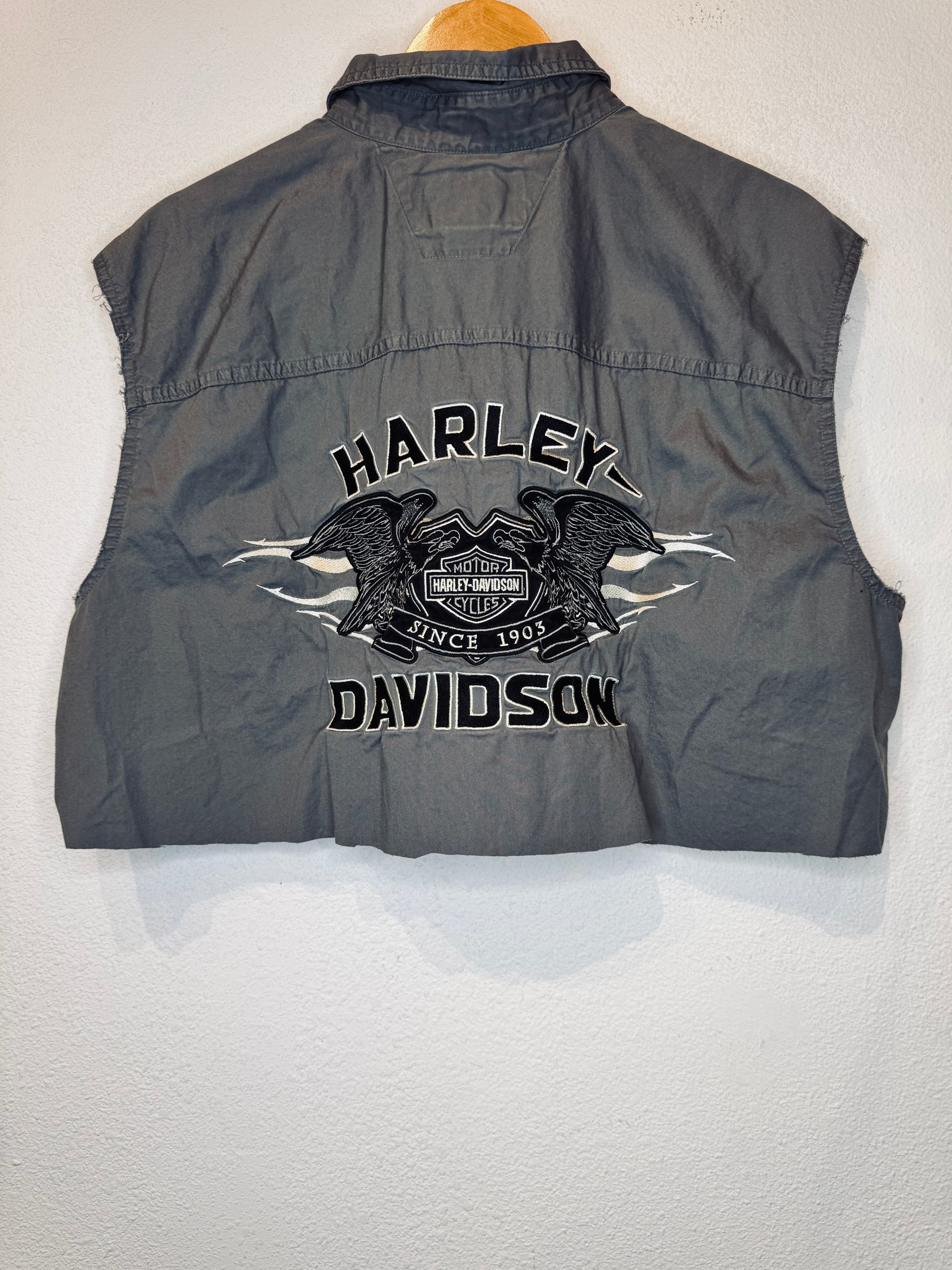Harley Button Vintage Crop Tank