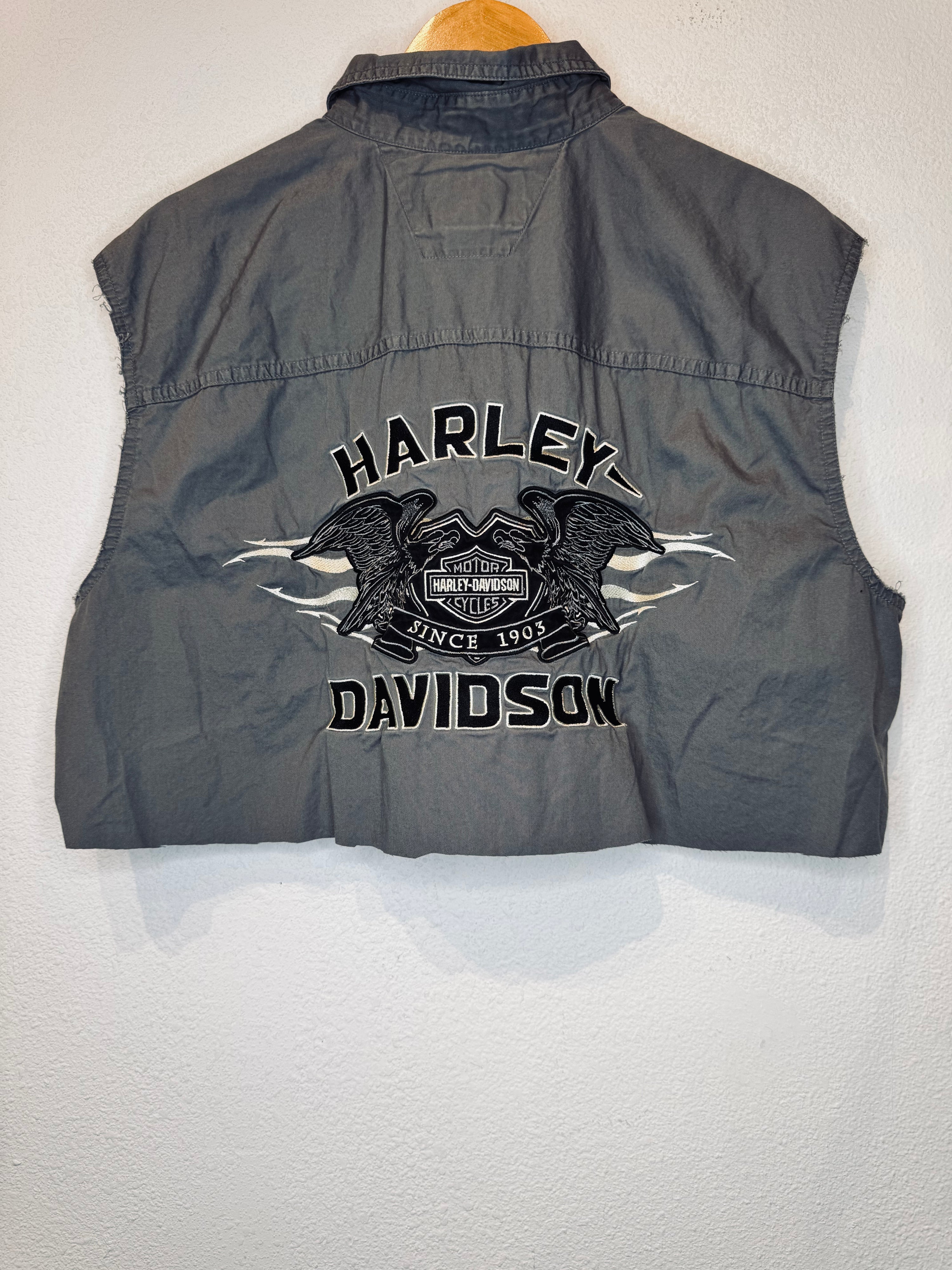 Harley Button Vintage Crop Tank