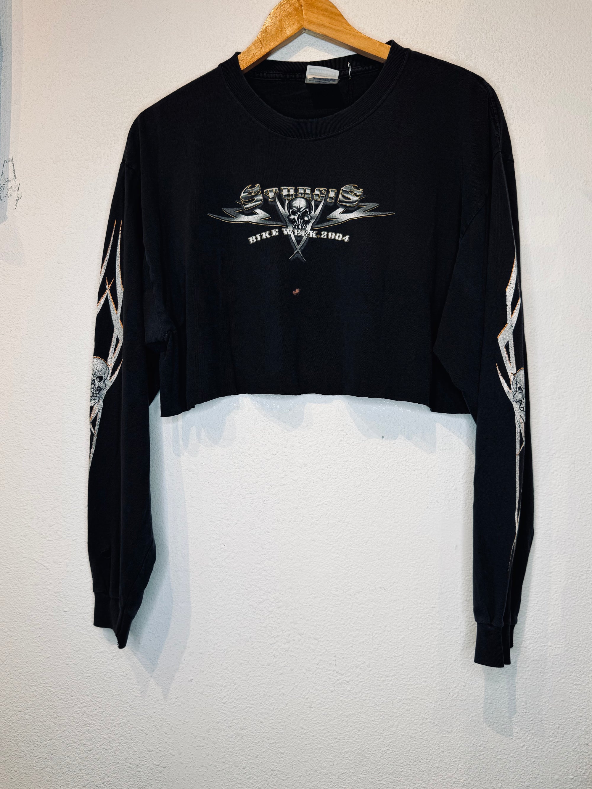 Sturgis '04 Vintage Crop Long Sleeve