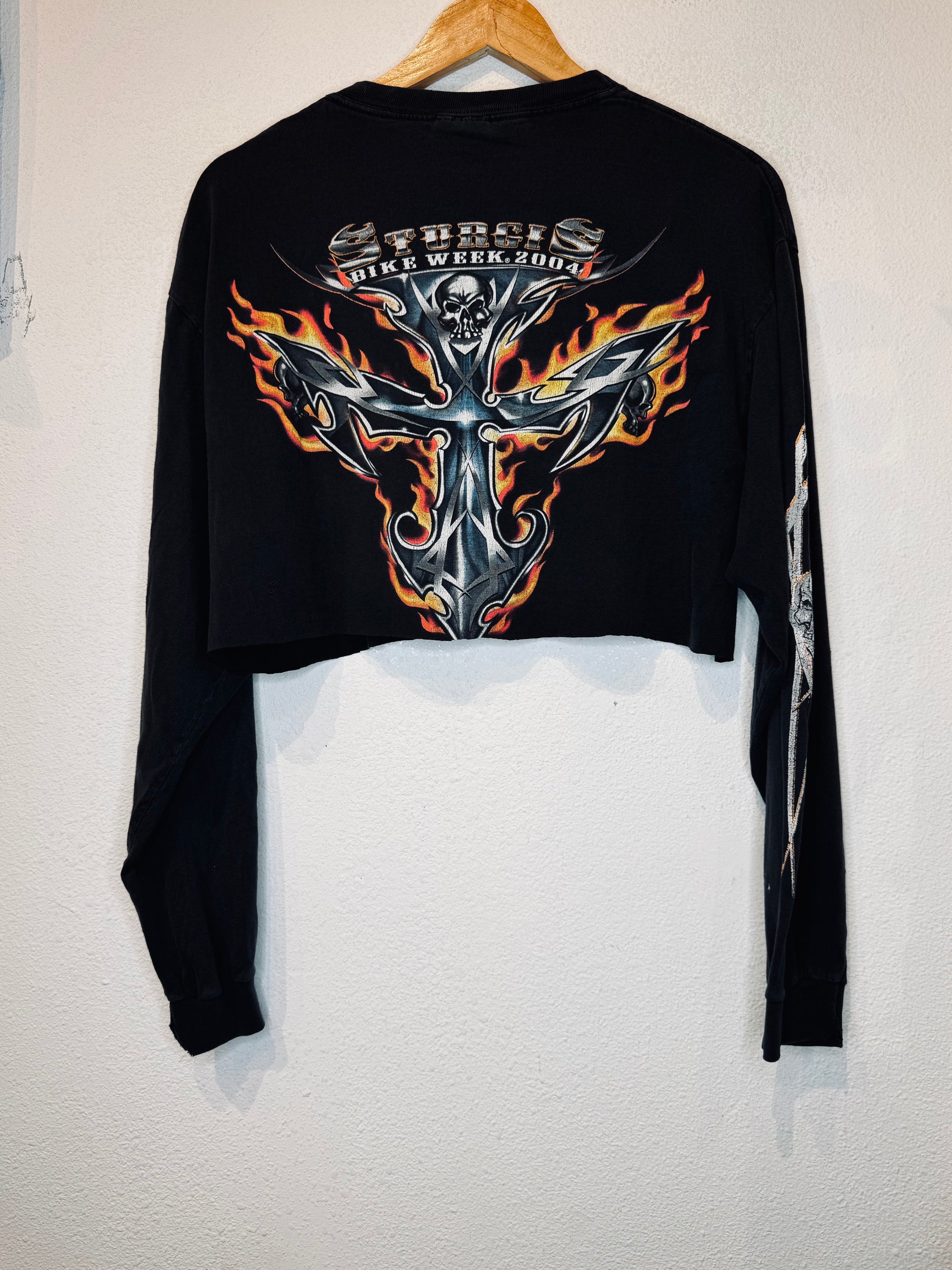 Sturgis '04 Vintage Crop Long Sleeve