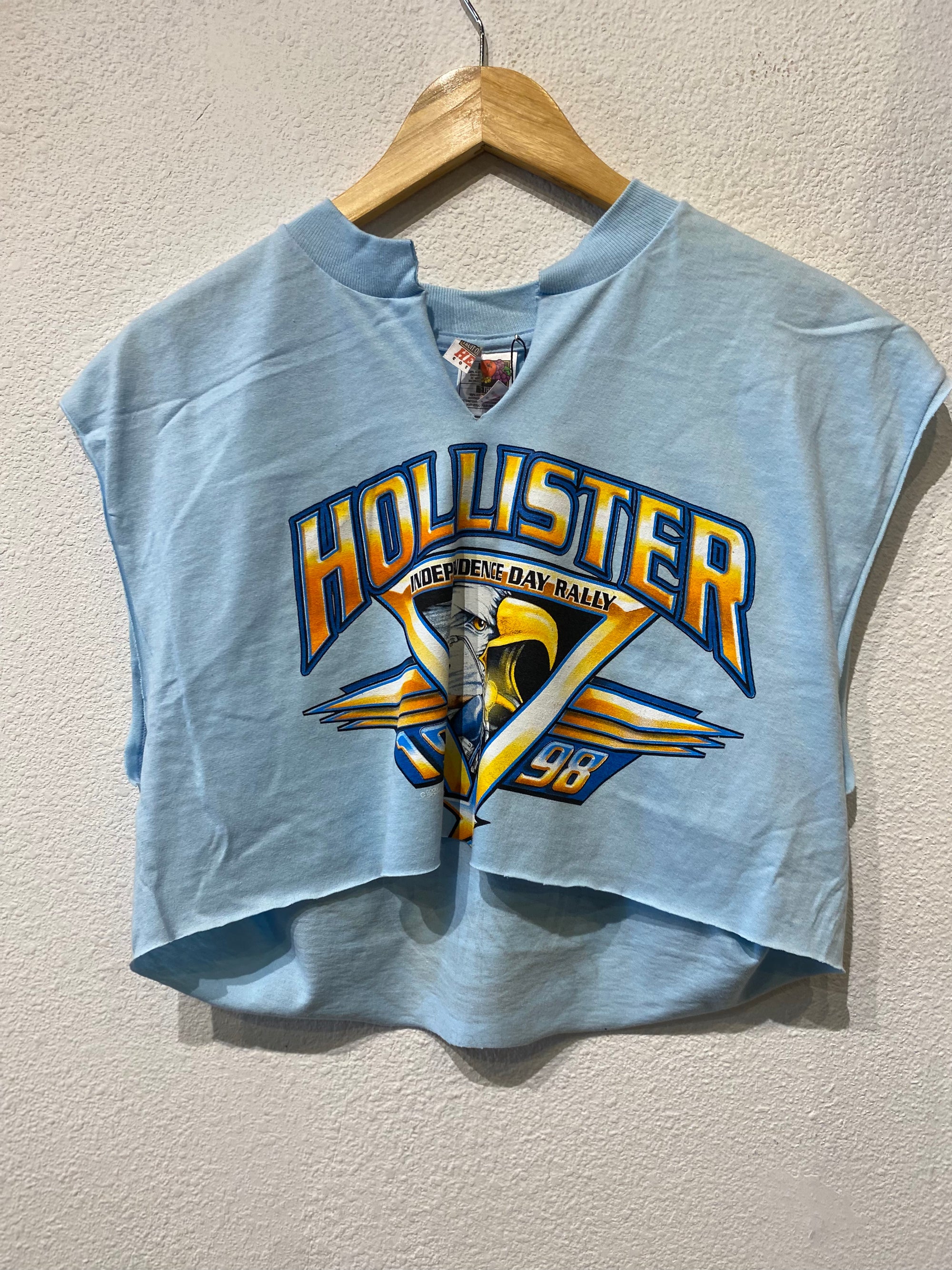 Hollister '98 Blue Vintage Crop Tank