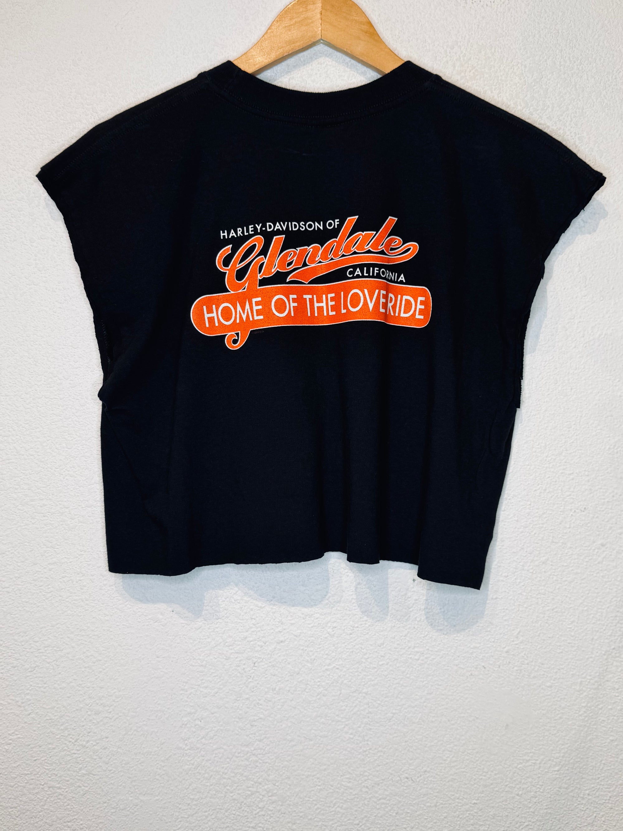 Love Ride Harley Vintage Crop Tank