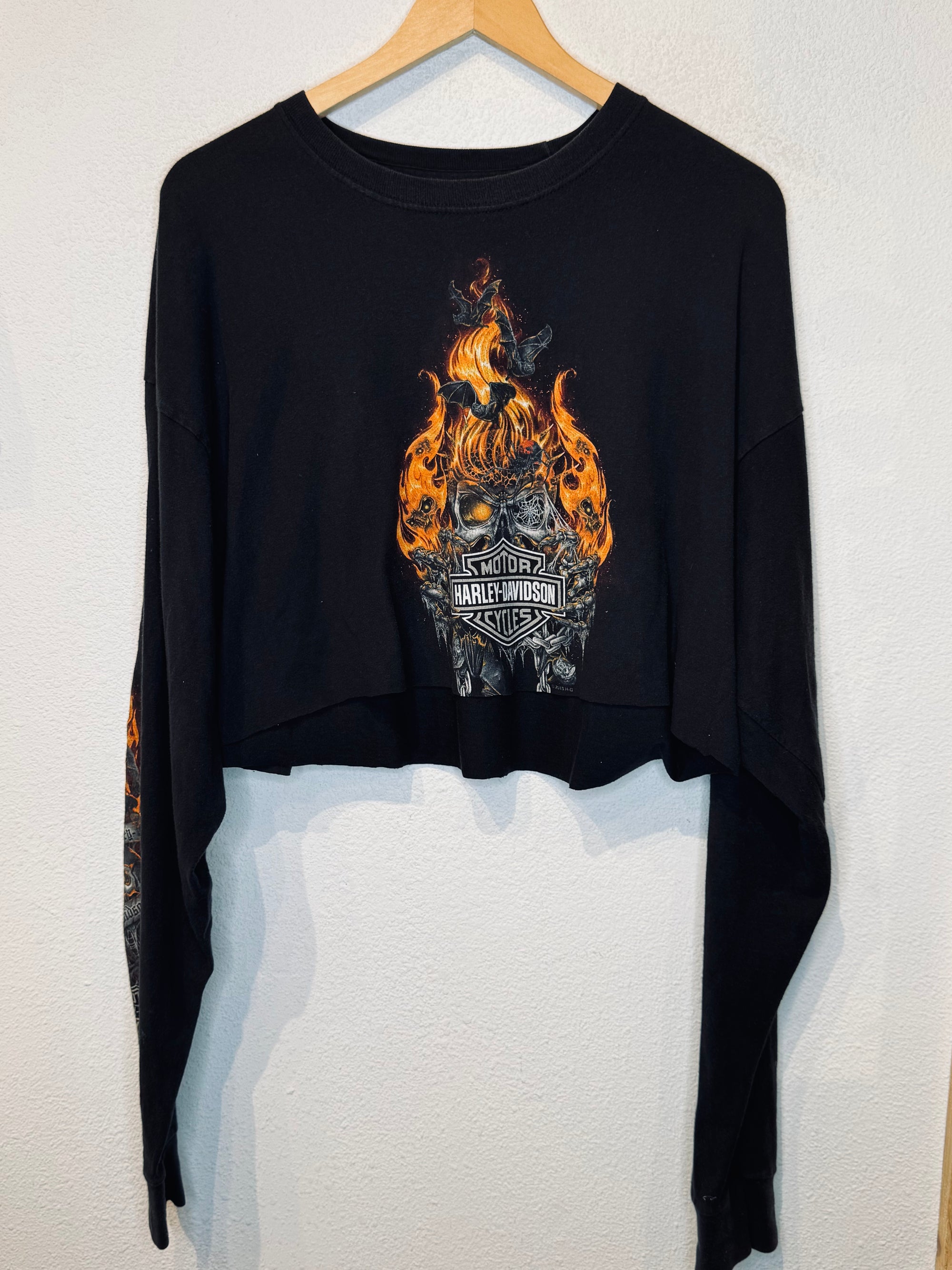 Mexico Harley Vintage Crop Long Sleeve
