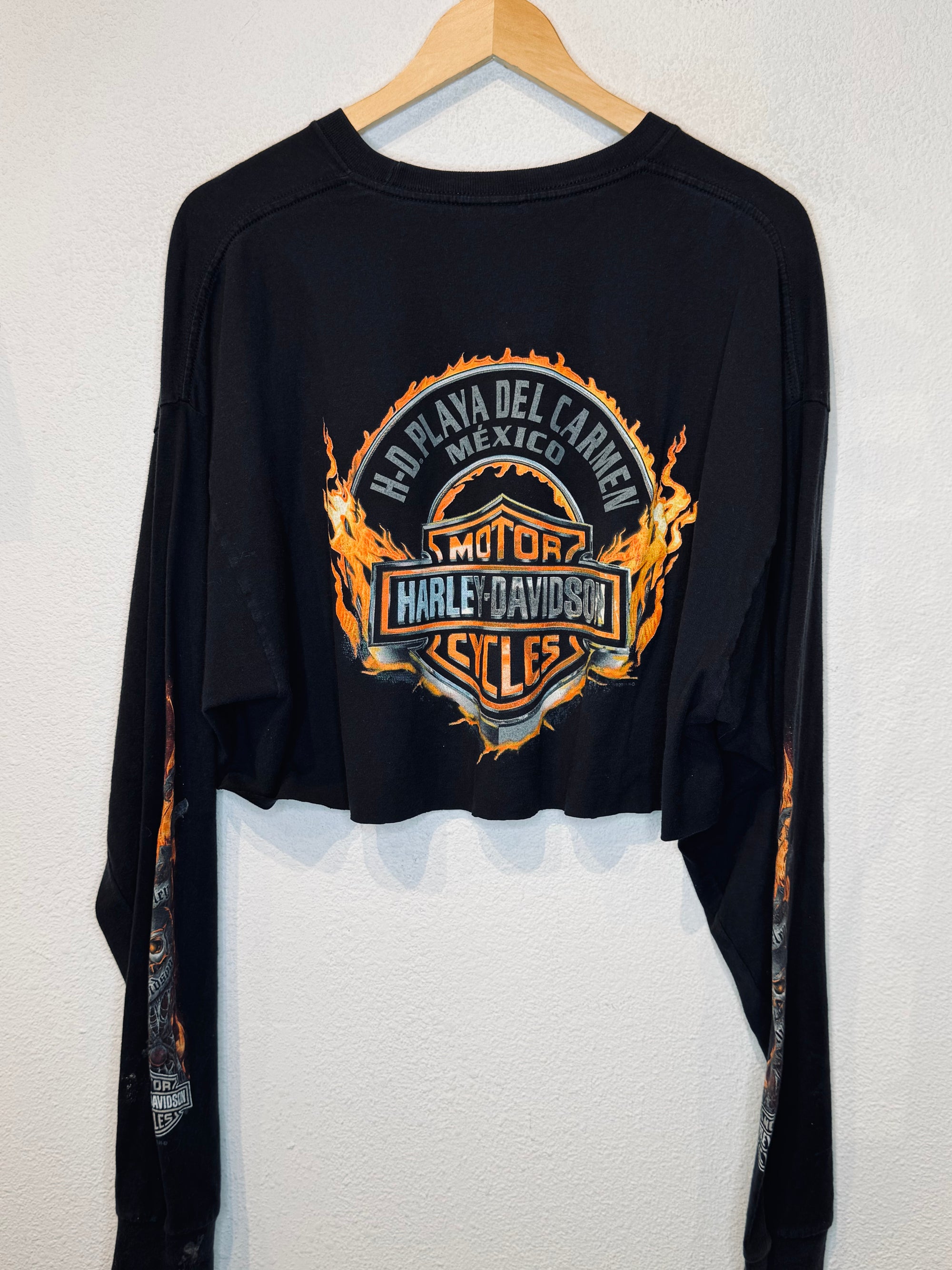 Mexico Harley Vintage Crop Long Sleeve