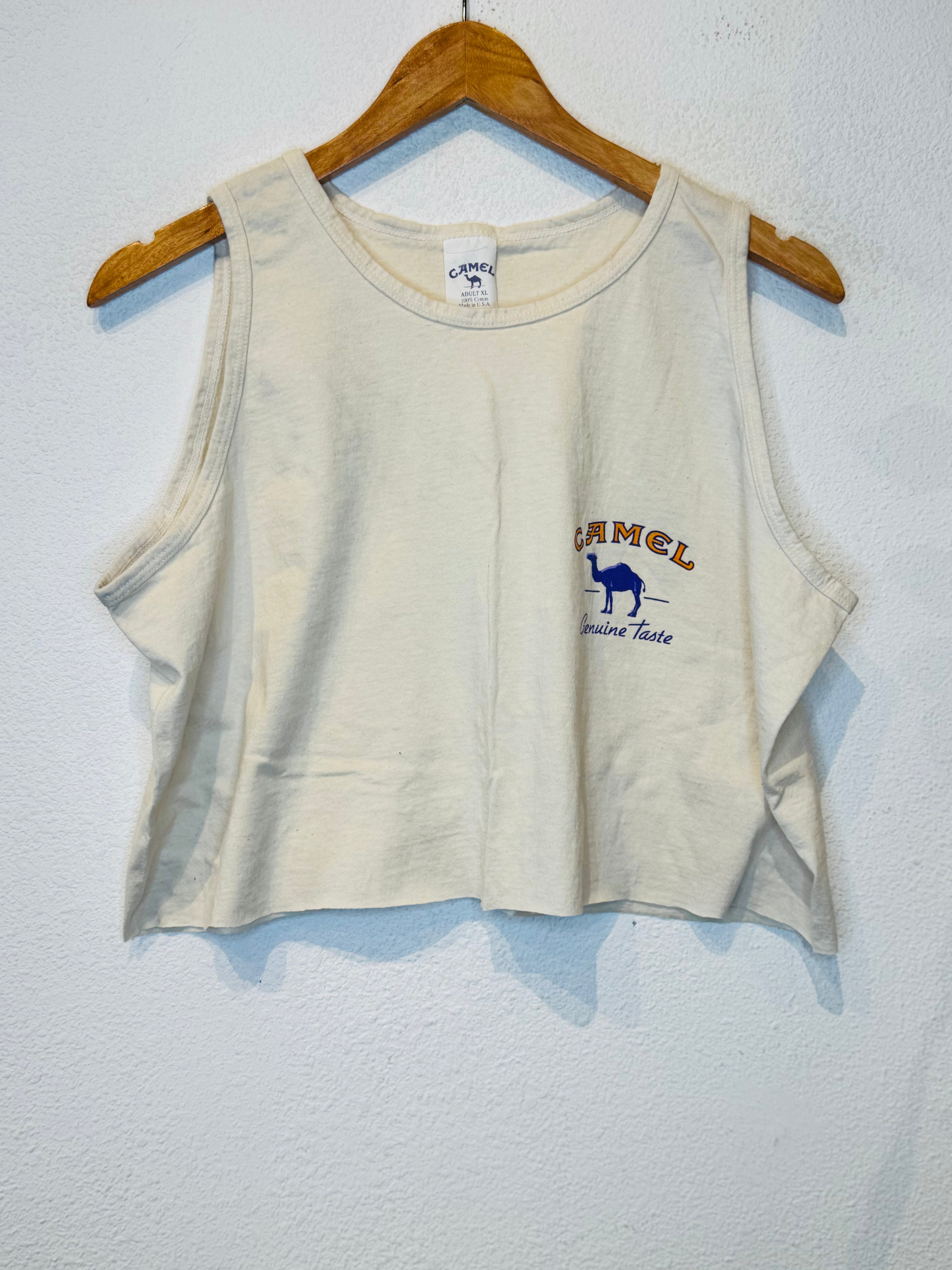 Camel Vintage Crop Tank