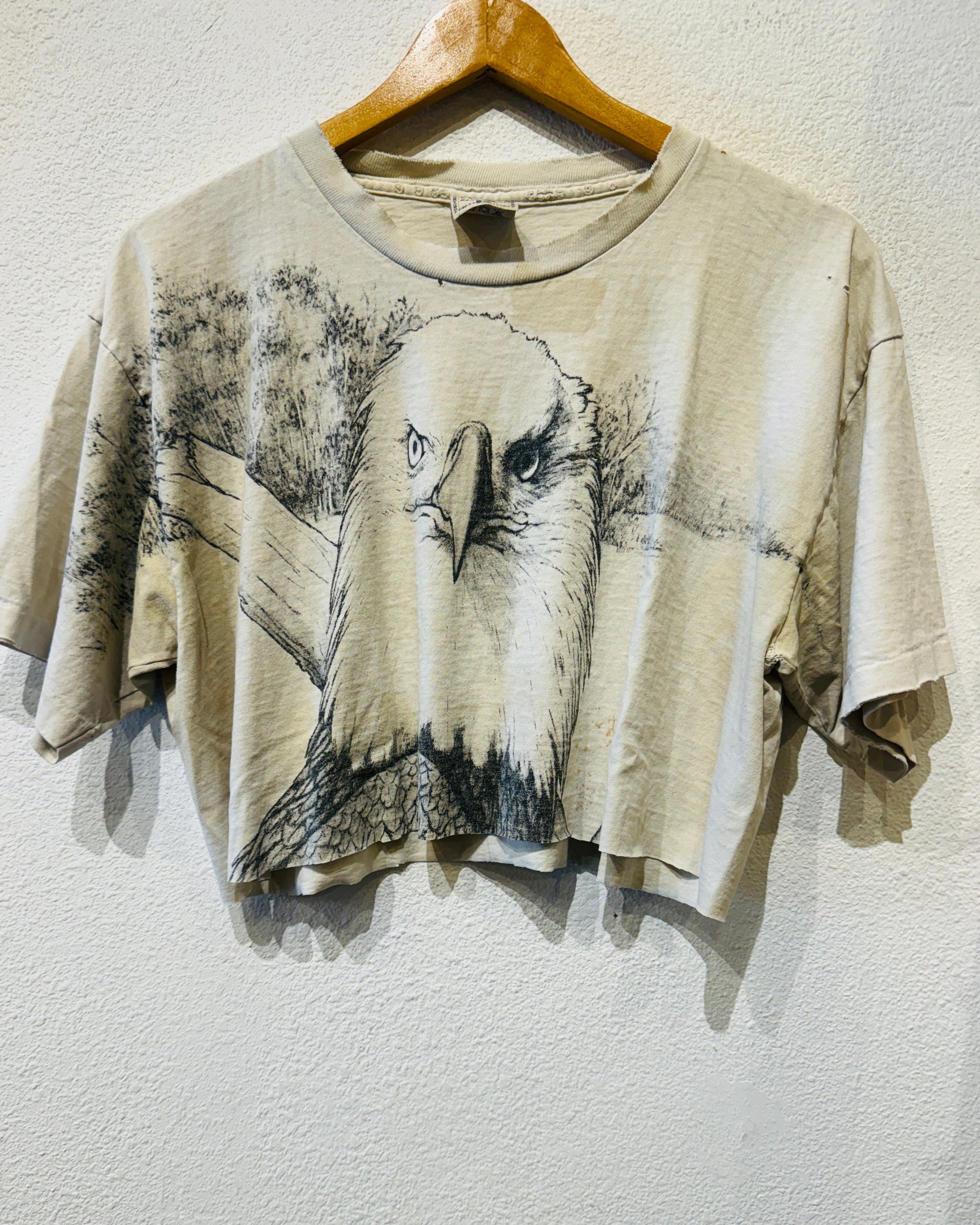 All Over Eagle Vintage Crop Tee