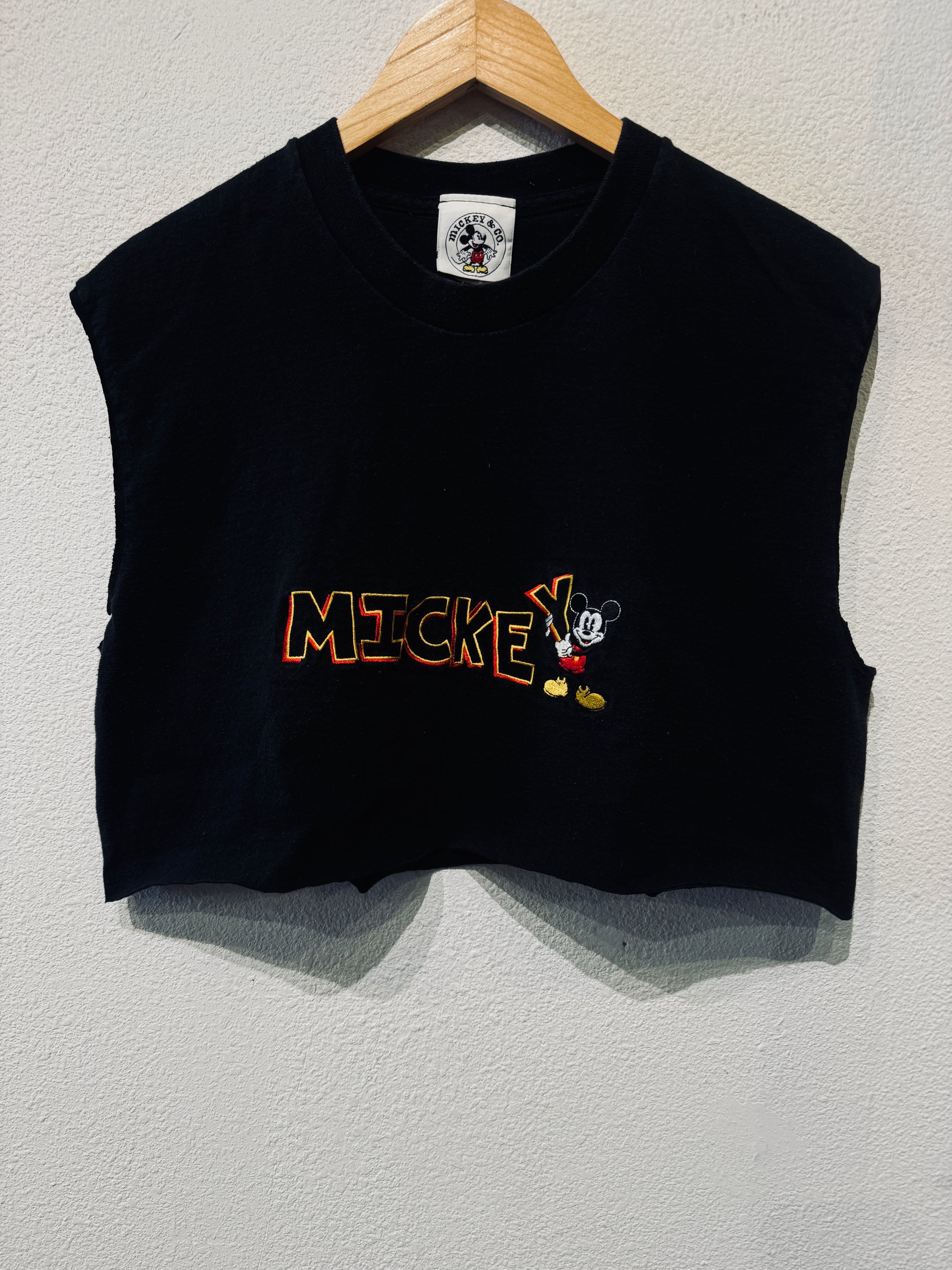 Mickey Embroidered Vintage Crop Tank