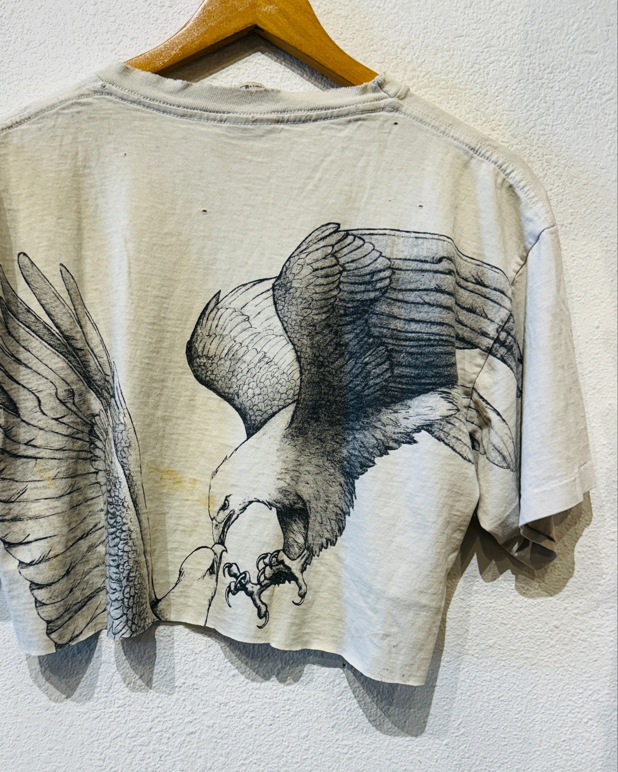 All Over Eagle Vintage Crop Tee