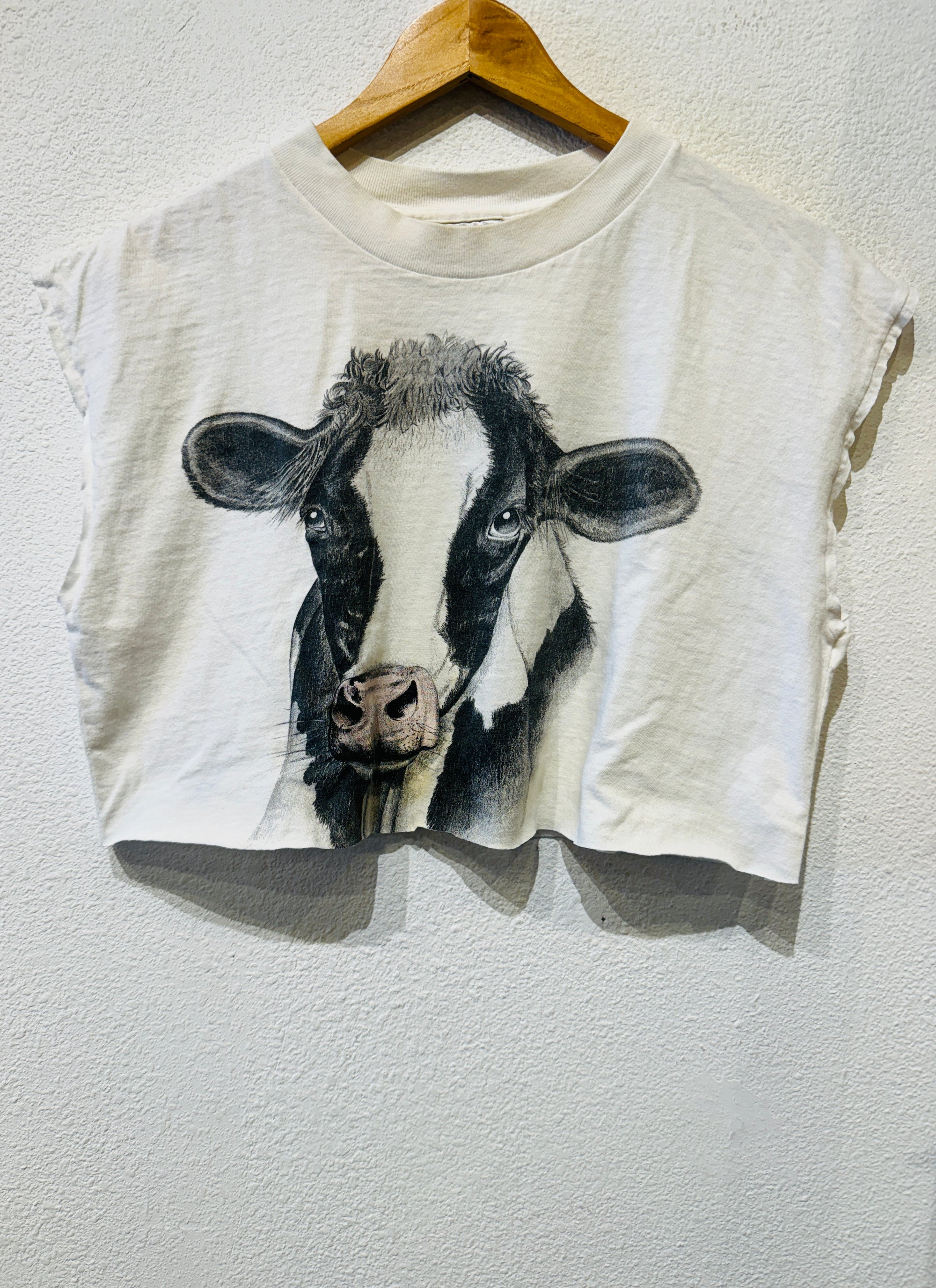 Cow Vintage Crop Tank