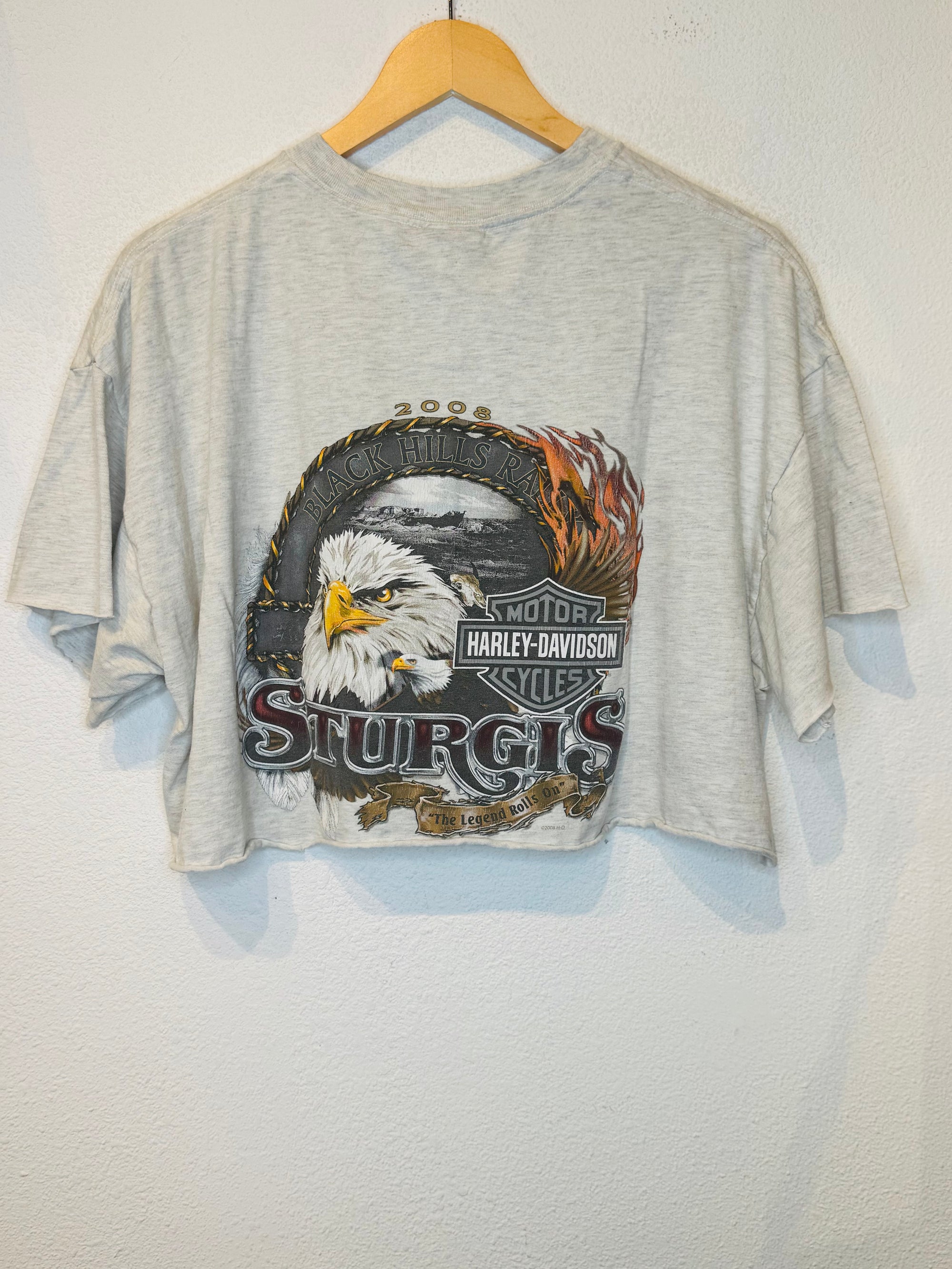 Rapid City Harley Vintage Crop Tee