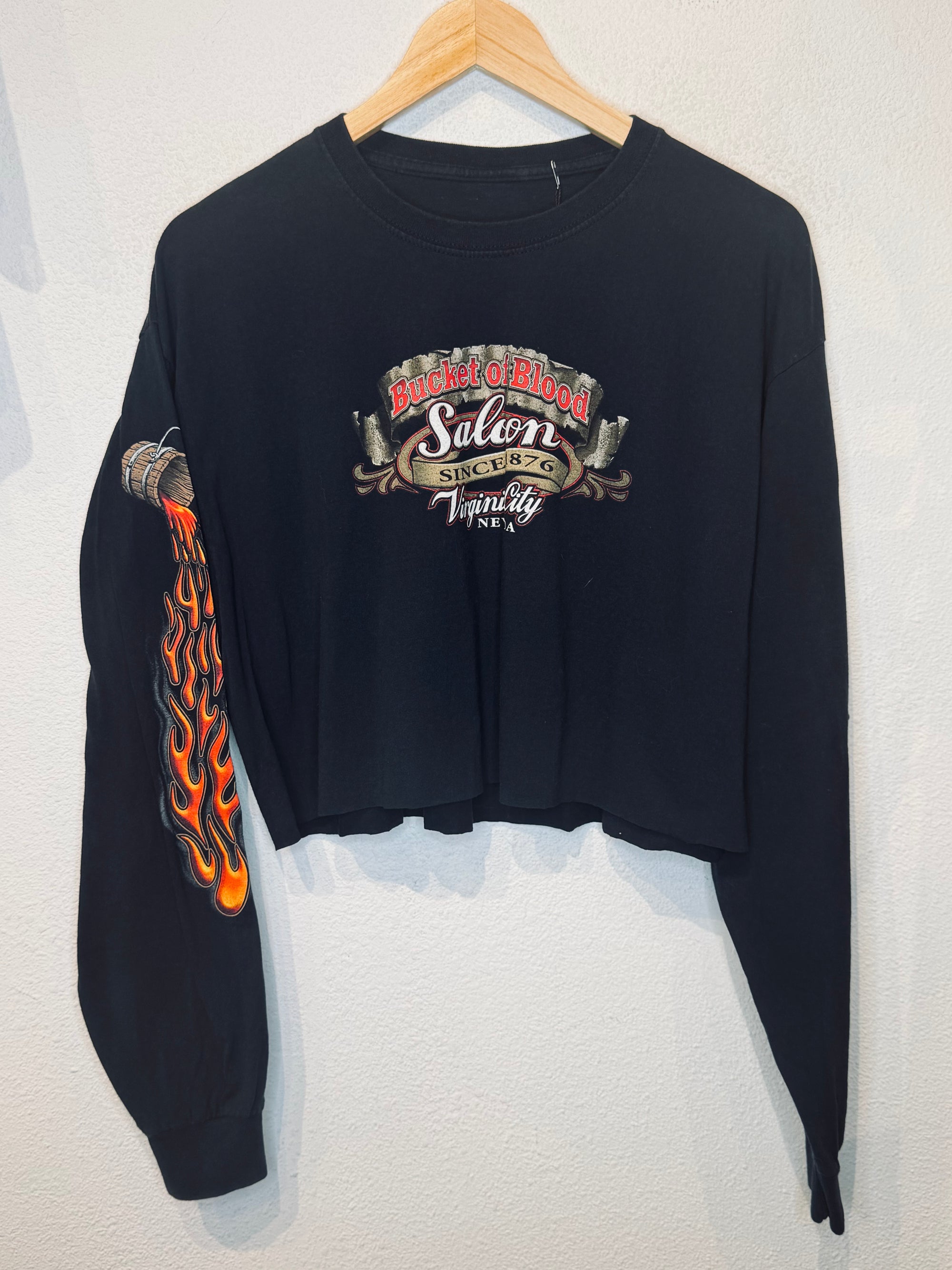 Bucket of Blood Vintage Crop Long Sleeve