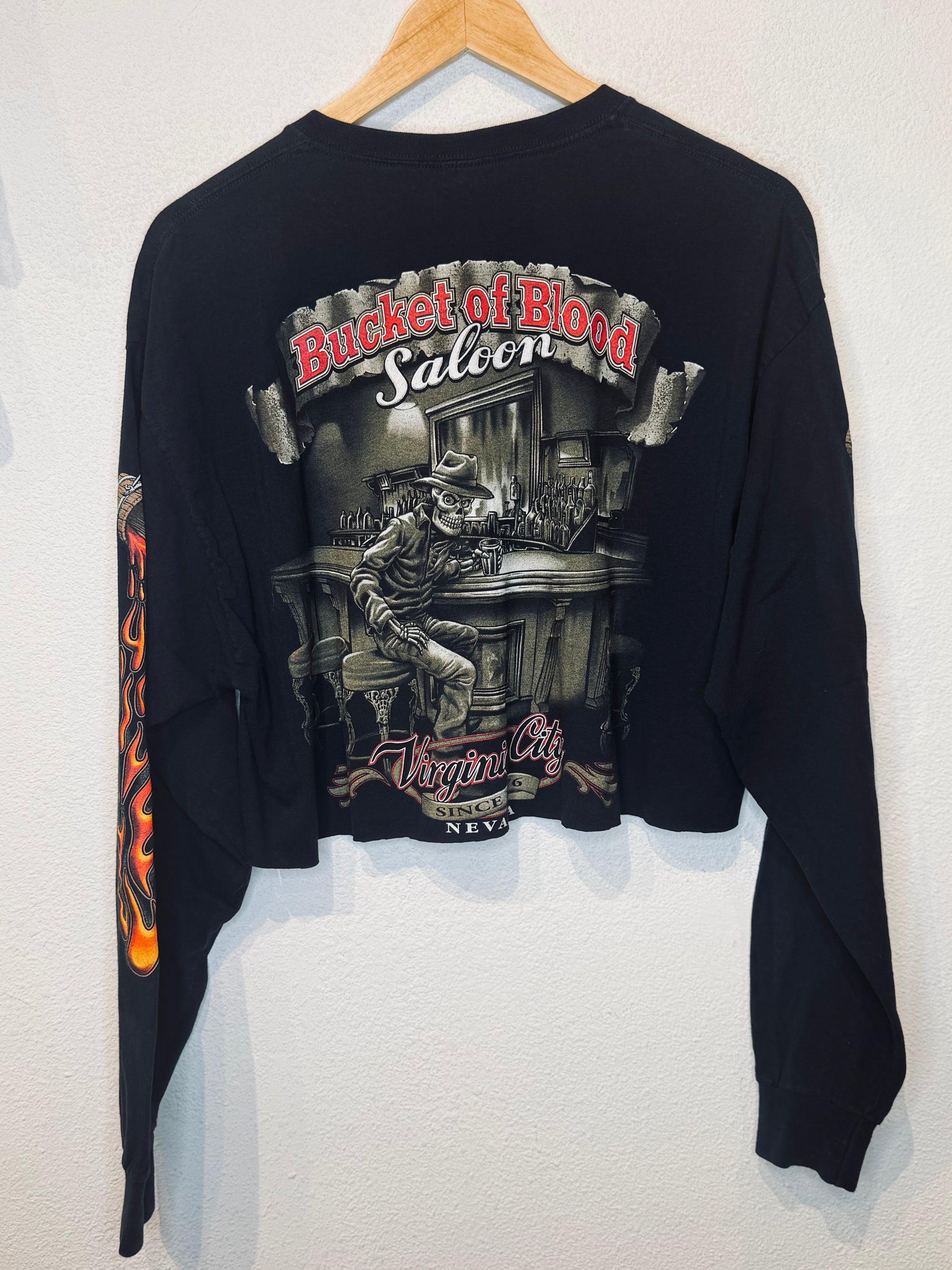 Bucket of Blood Vintage Crop Long Sleeve