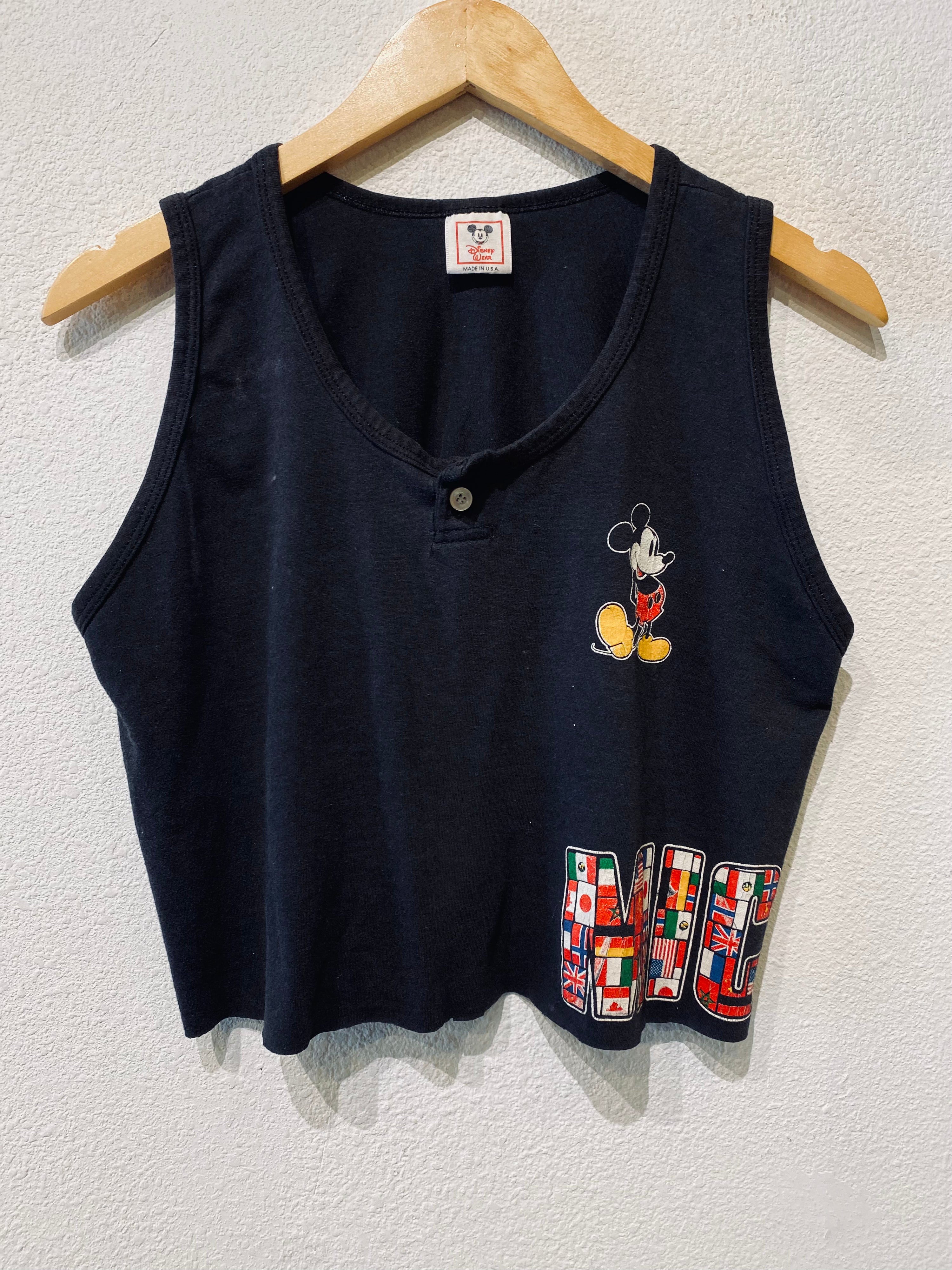 Mickey Button Vintage Crop Tank