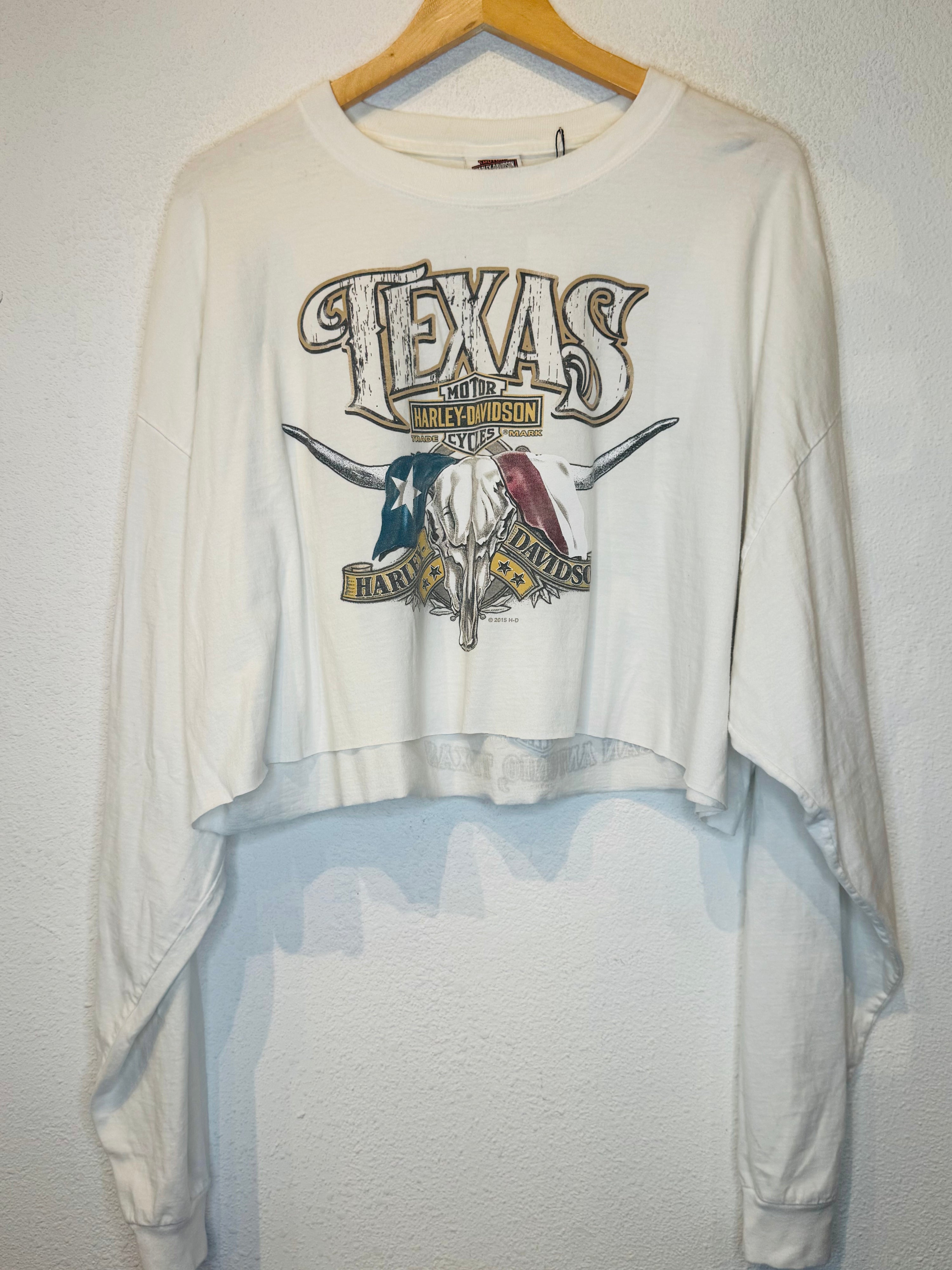Texas Harley Vintage Crop Long Sleeve