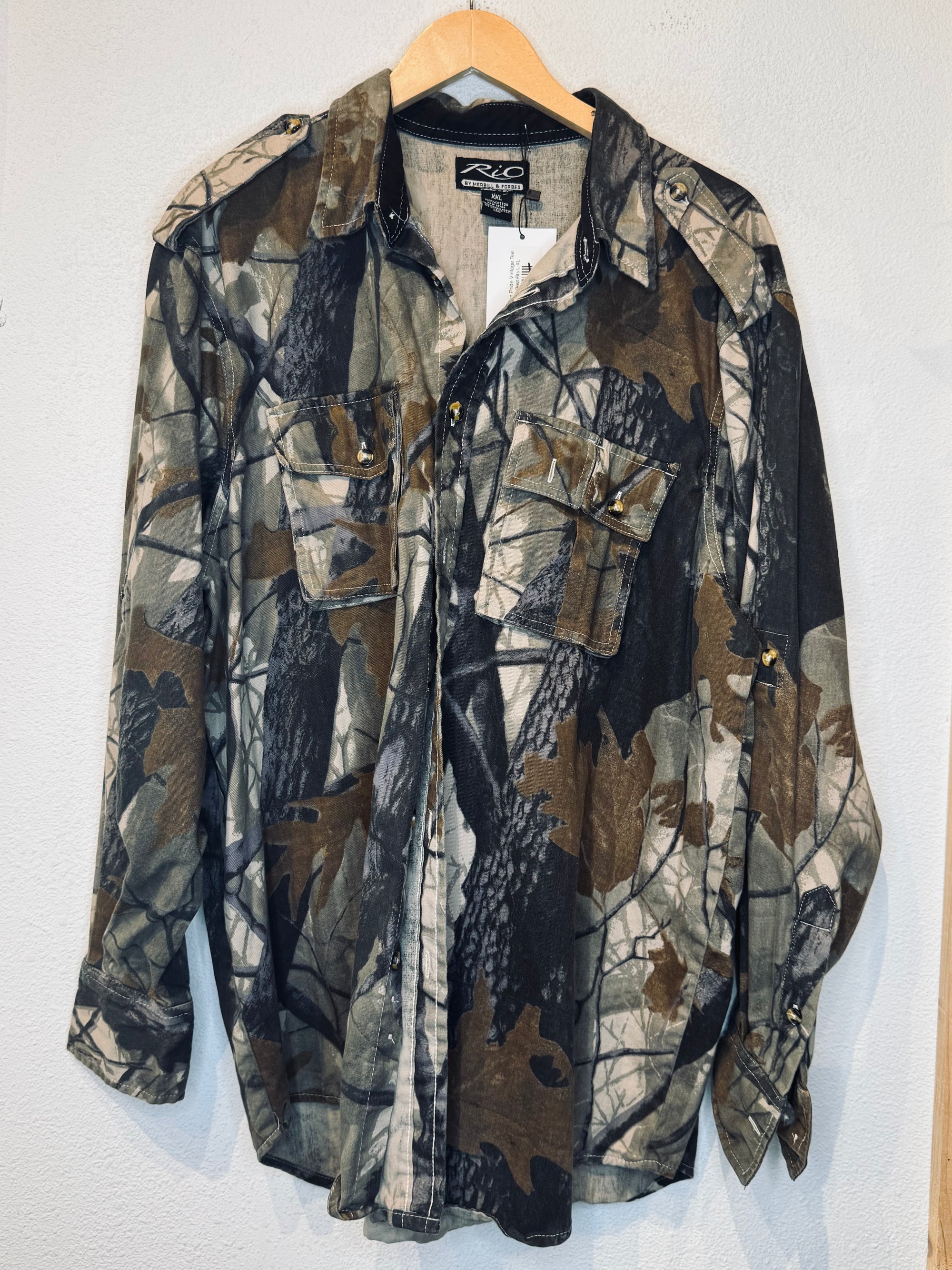 Tree Camo Vintage Button Up