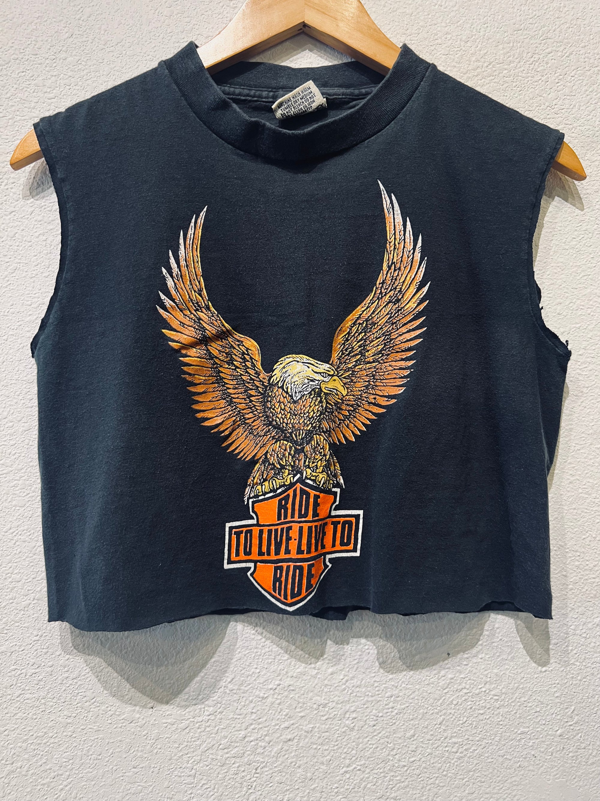 Ride to Live Vintage Crop Tank