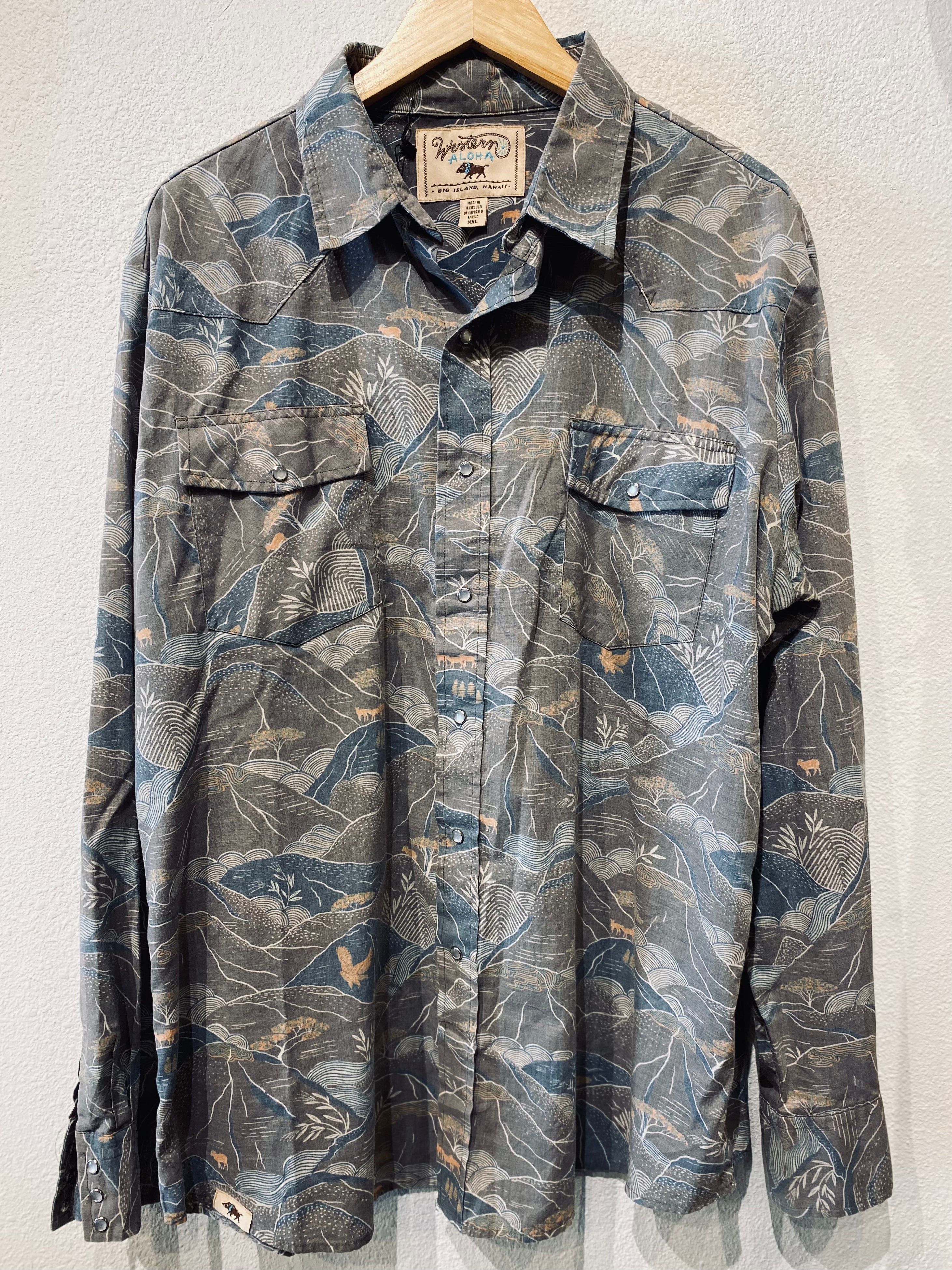 Western Aloha Vintage Pearl Snap