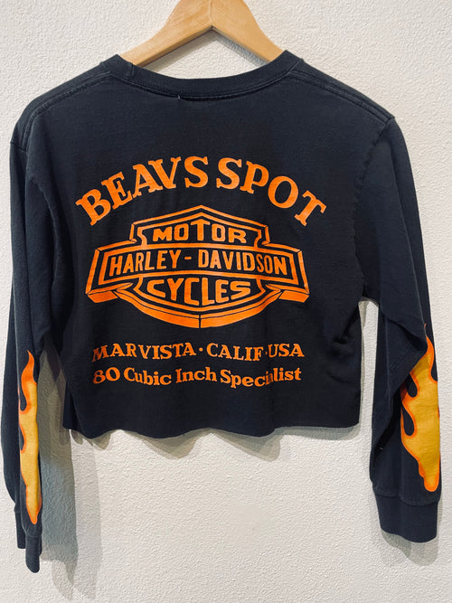 Beaves Harley Vintage Crop Long Sleeve