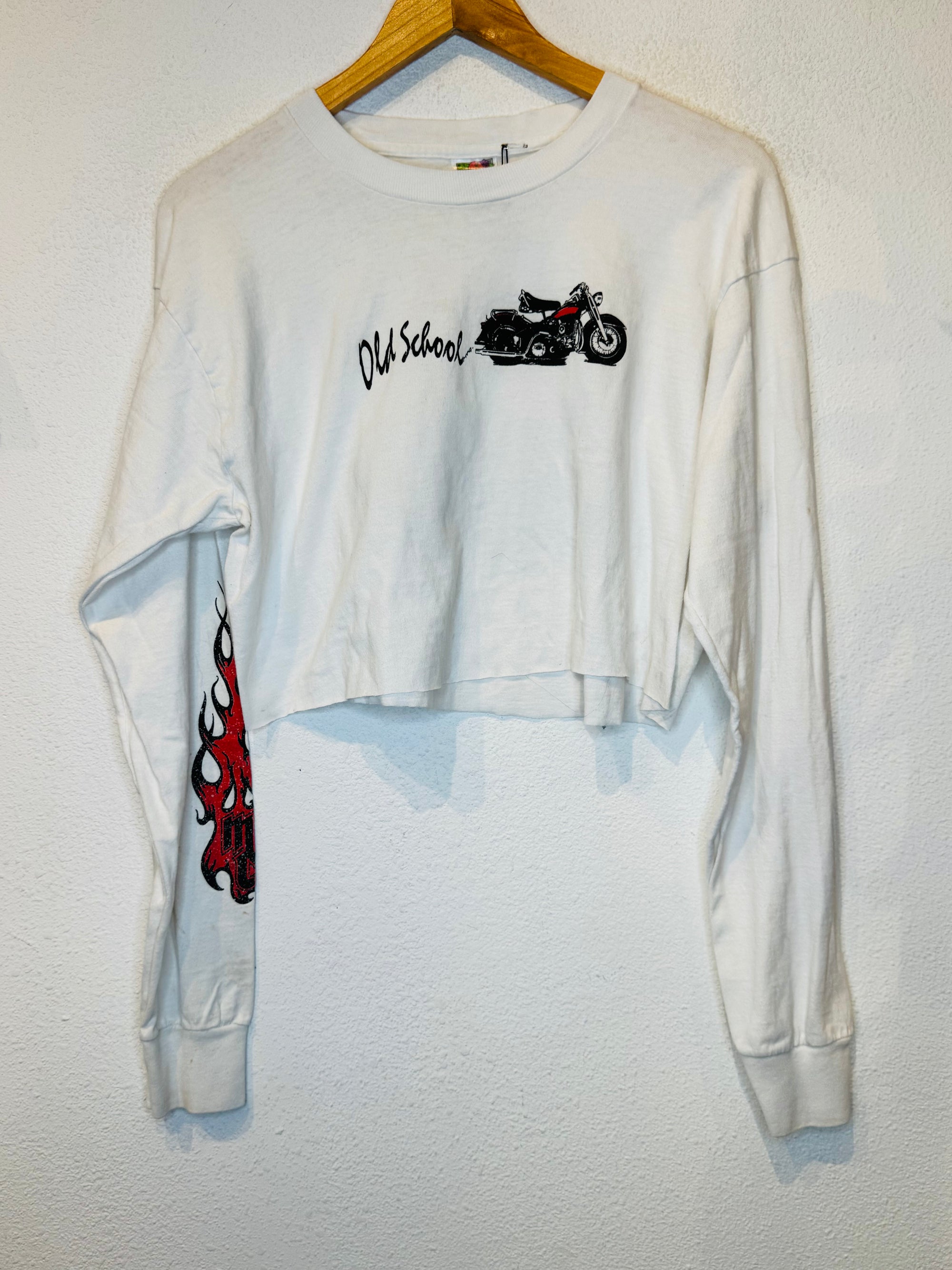 Old School Vintage Crop Long Sleeve