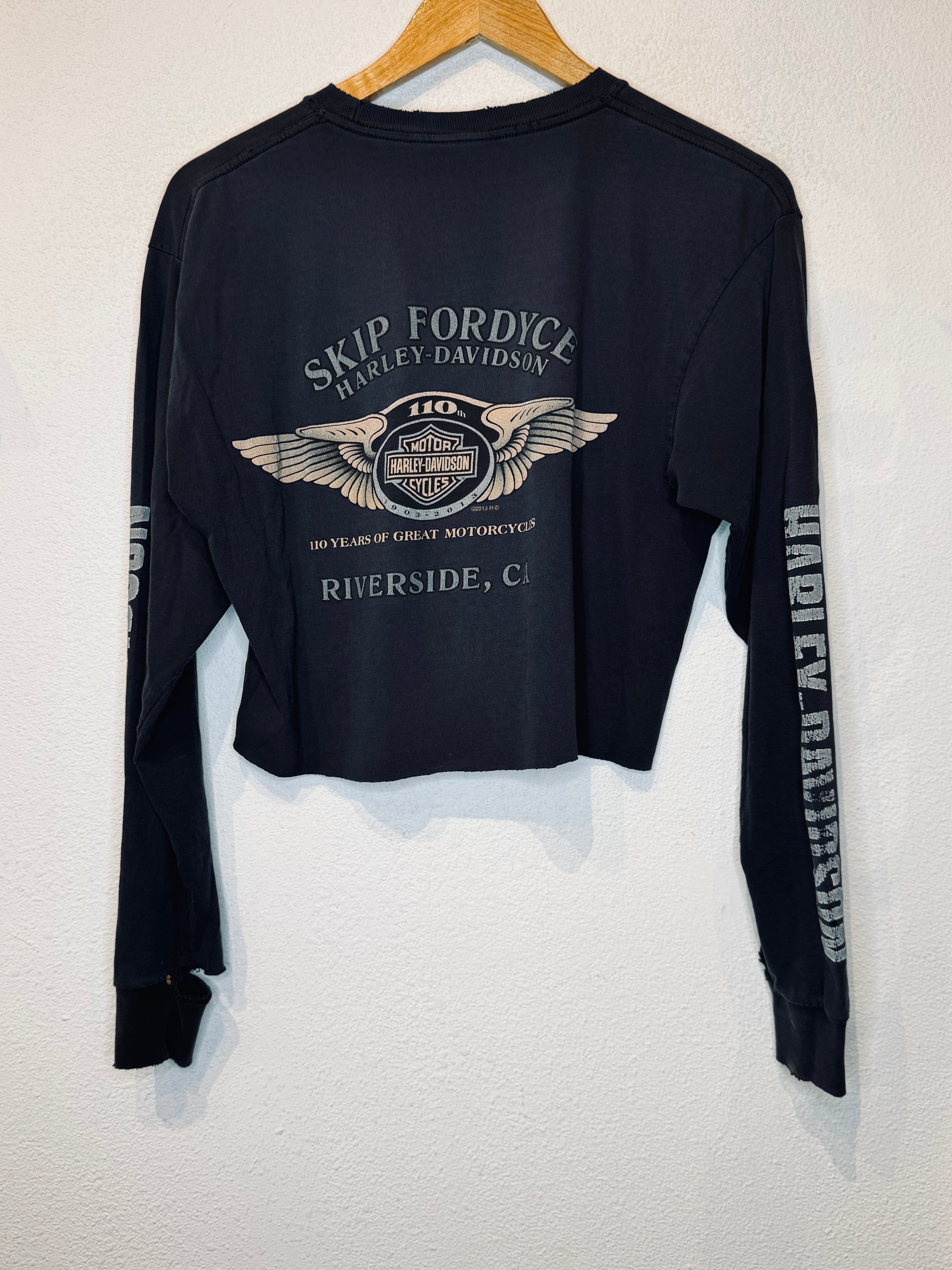 110 Harley Vintage Crop Long Sleeve