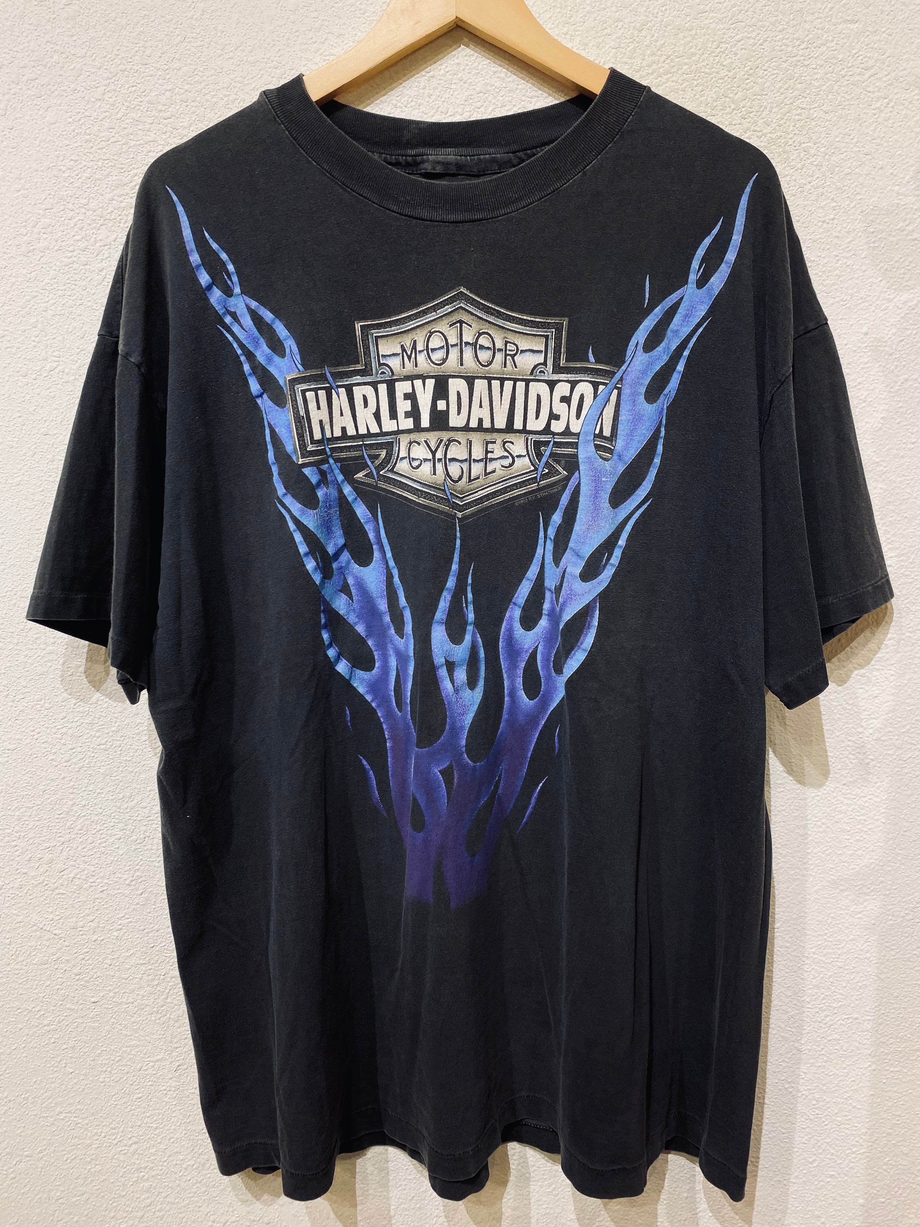 Blue Flame Harley Vintage Tee