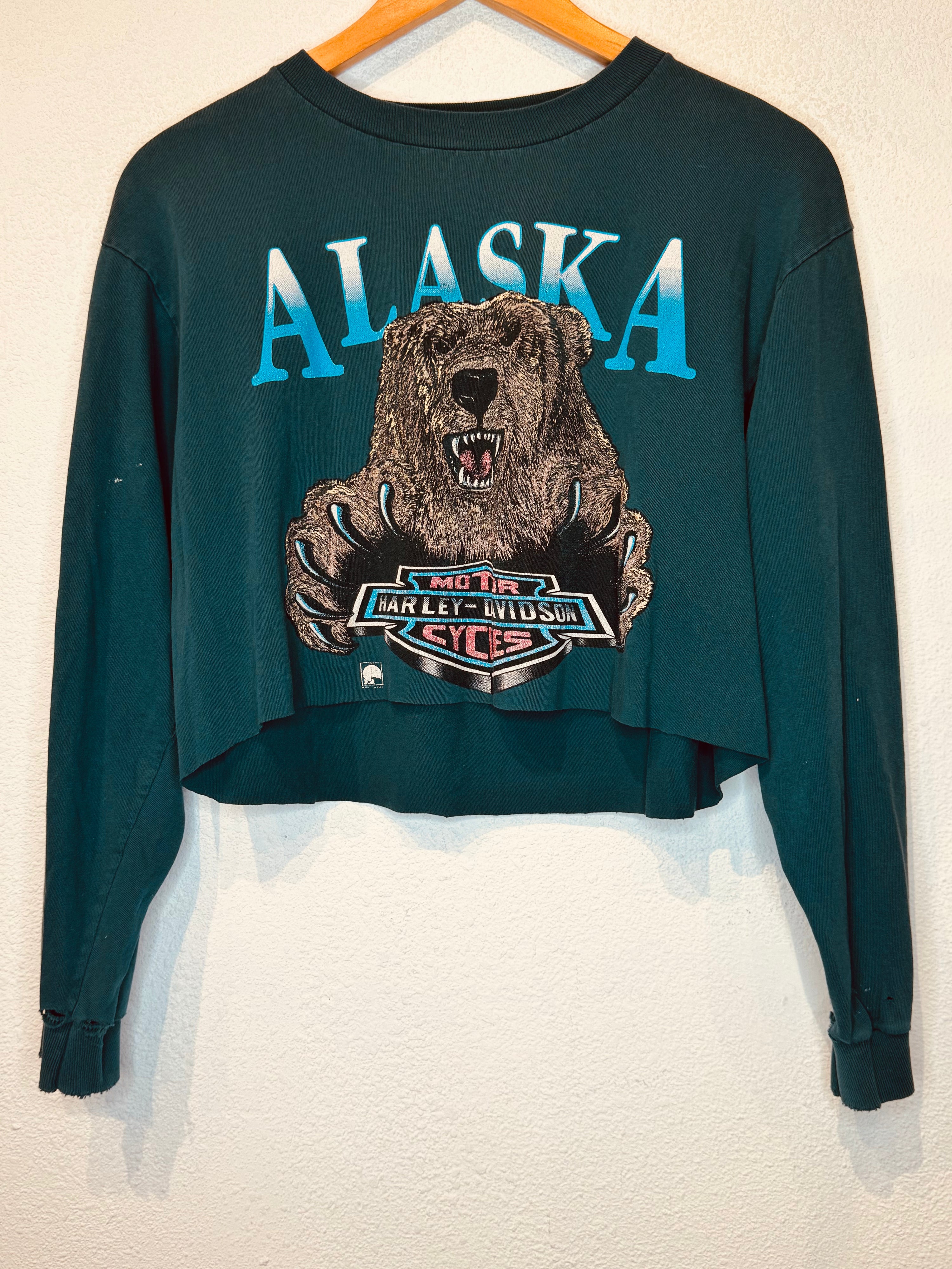 Alaska Harley Vintage Crop Long Sleeve