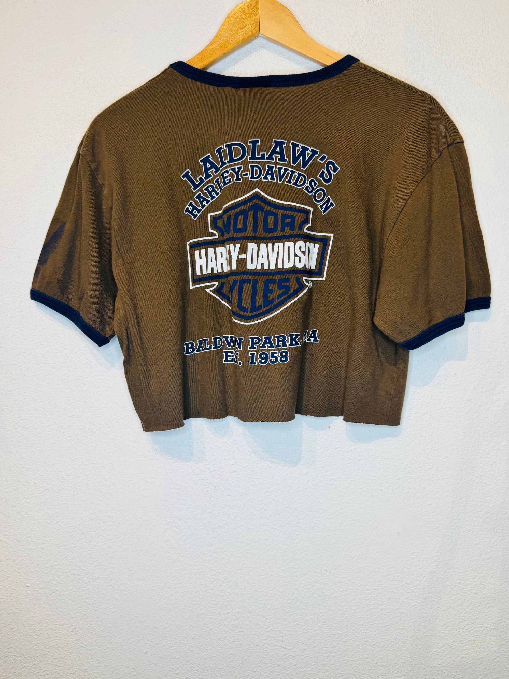 Ringer Harley Vintage Crop Tee