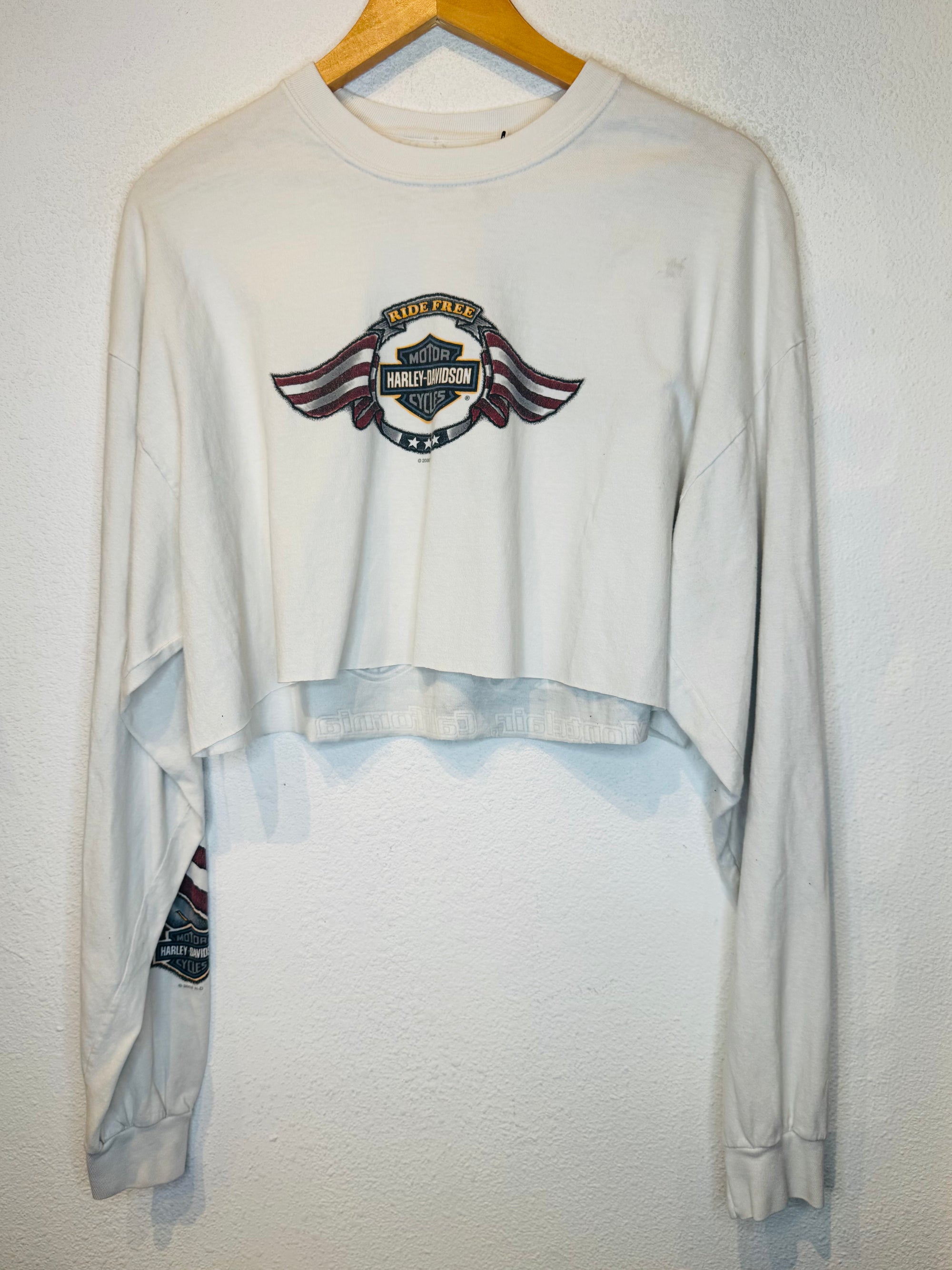 Ride Free Harley Vintage Crop Long Sleeve