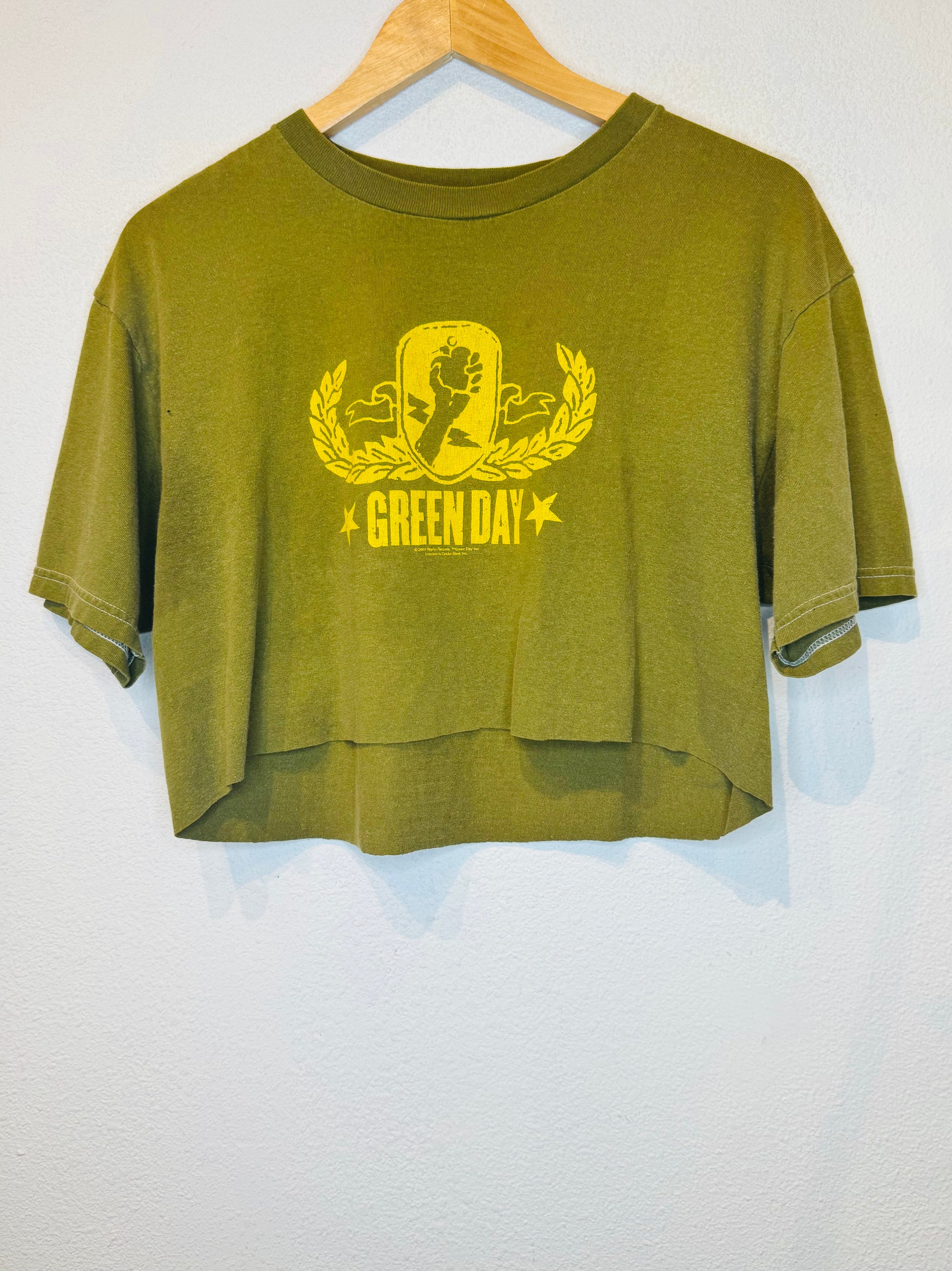 Green Day '04 Vintage Crop Tee