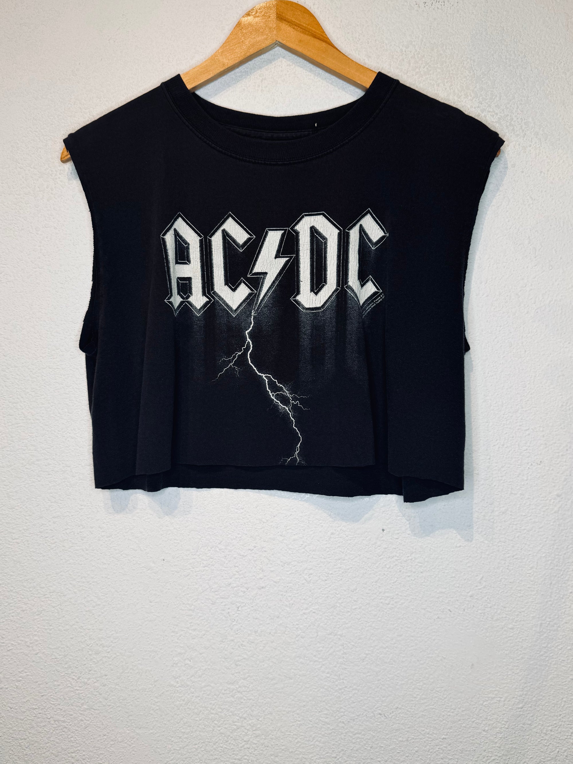 ACDC Lightning Vintage Crop Tank