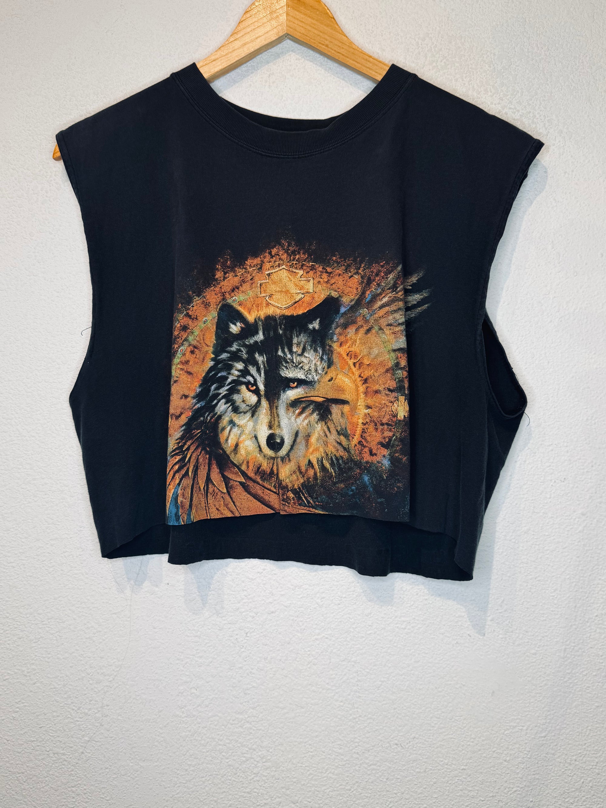 Vegas Harley Vintage Crop Tank