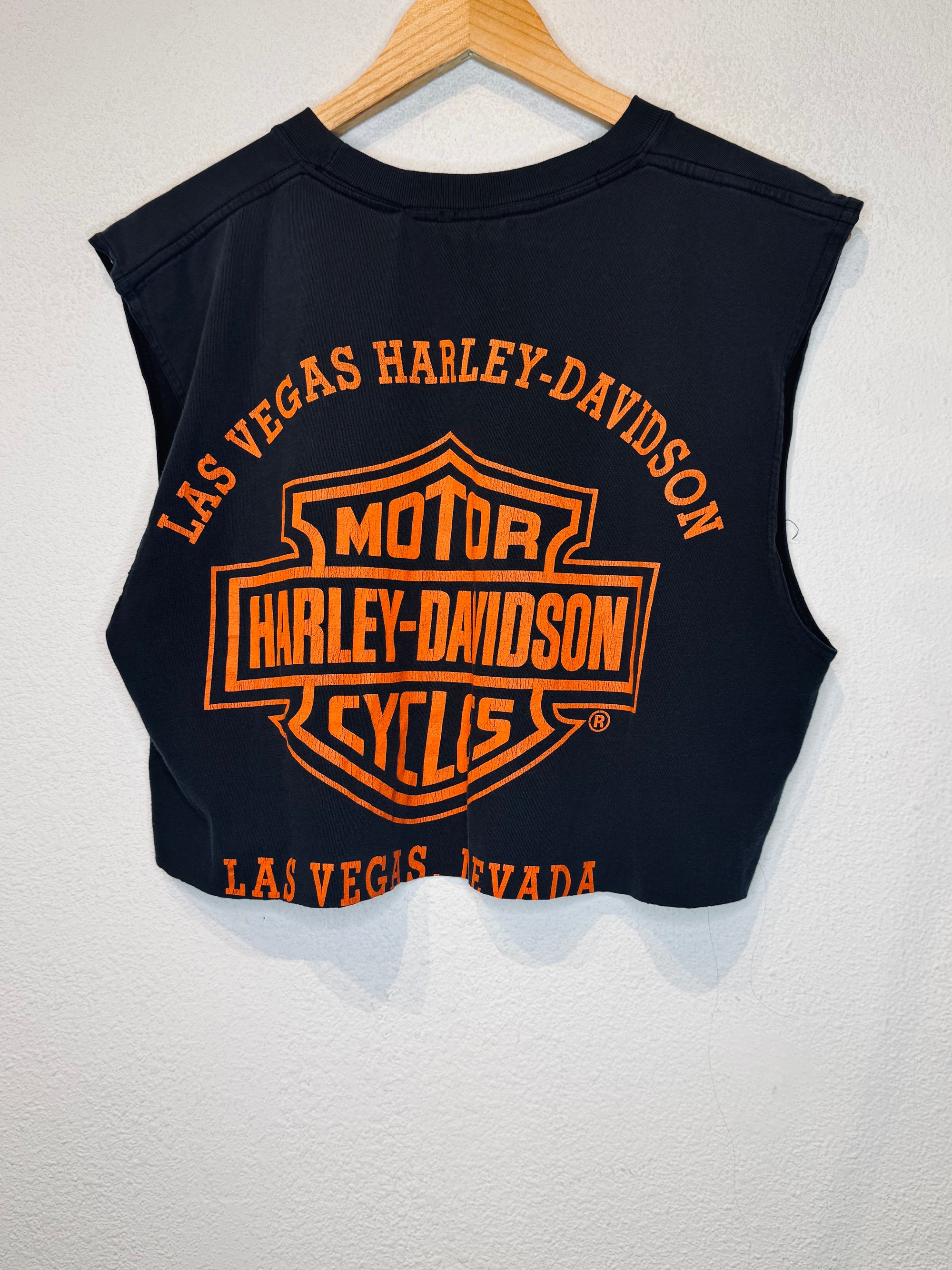 Vegas Harley Vintage Crop Tank
