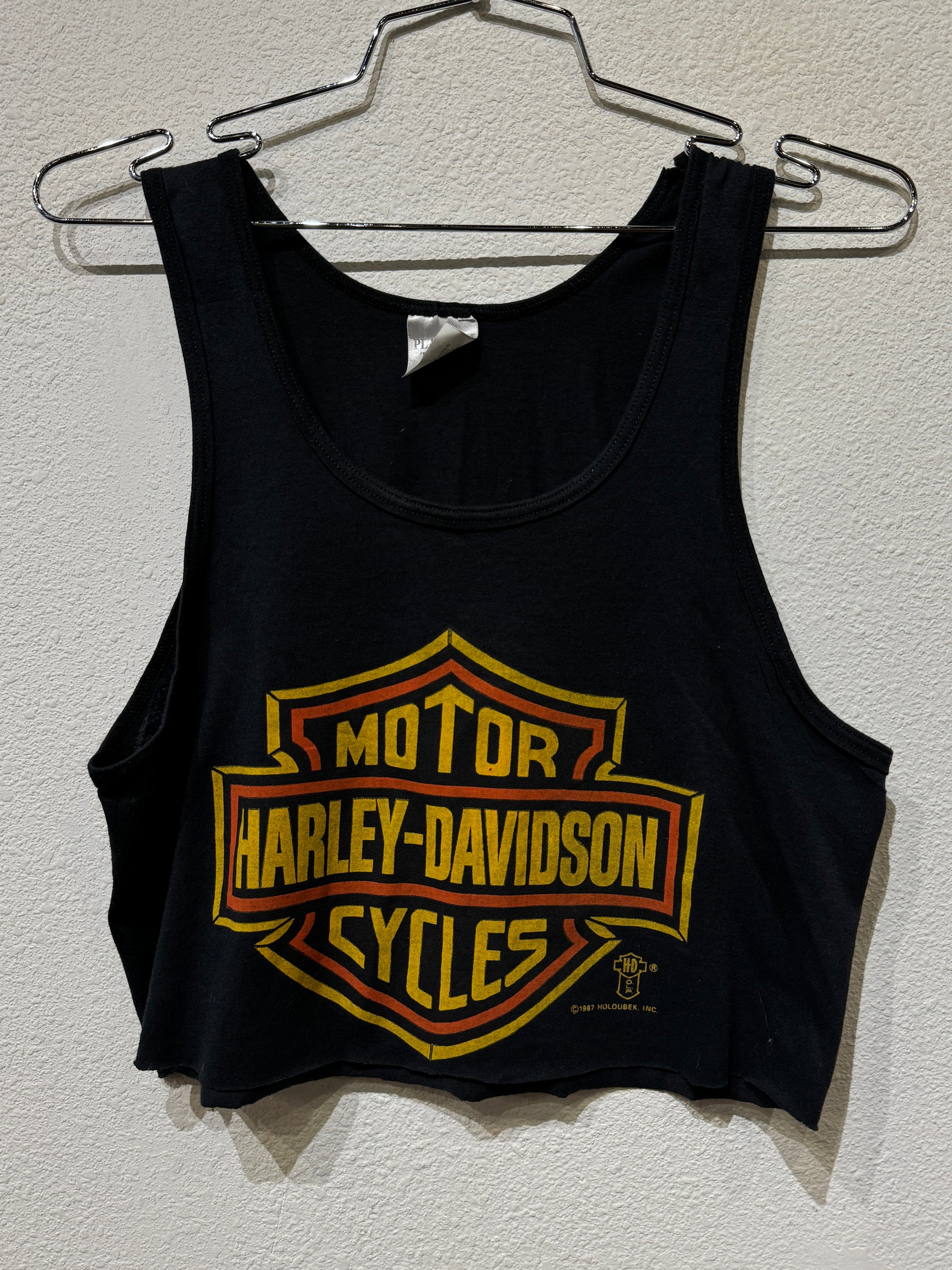 '87 Harley Bar and Shield Vintage Crop Tank