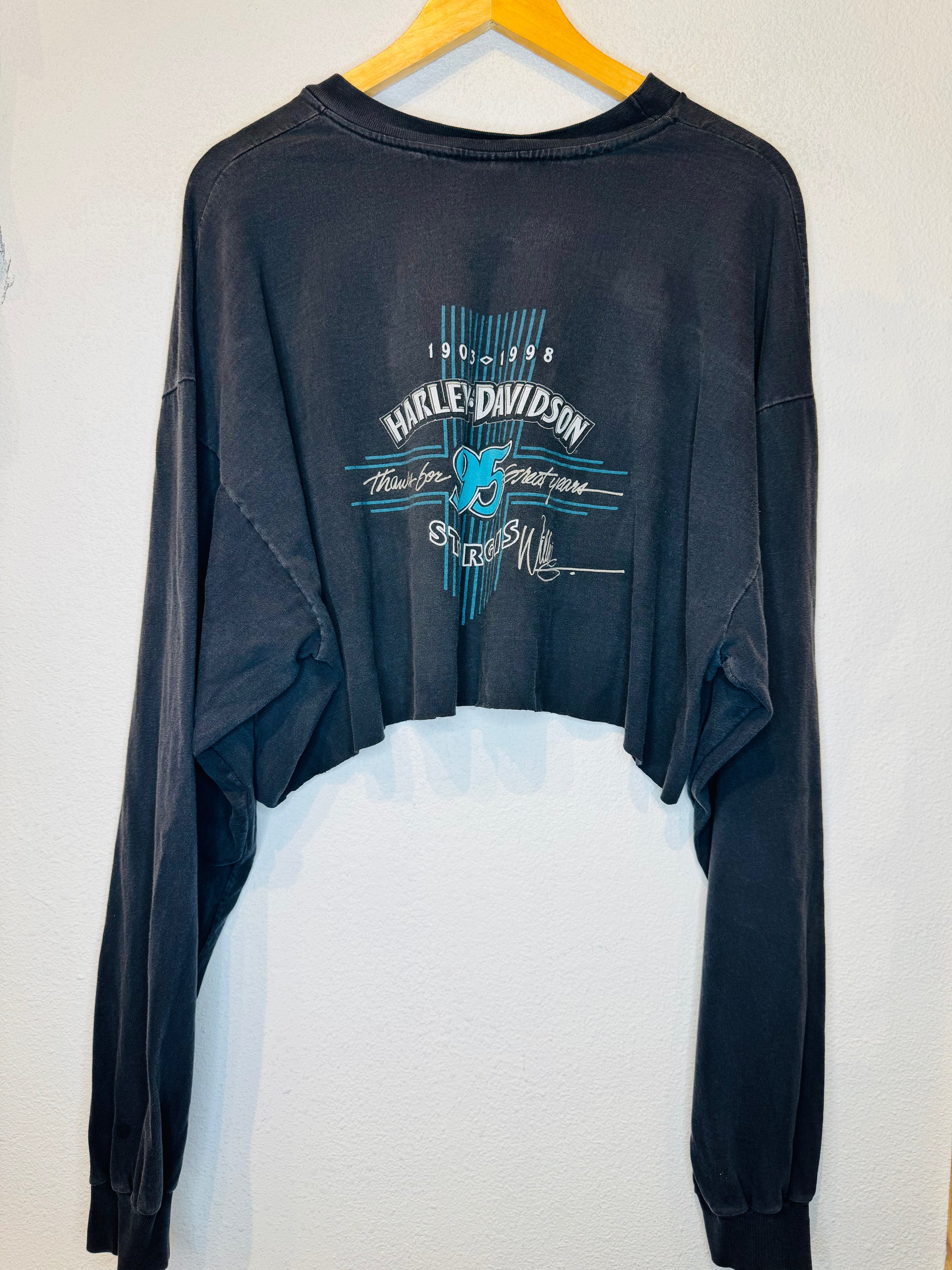 Sturgis '95 Harley Vintage Crop Long Sleeve