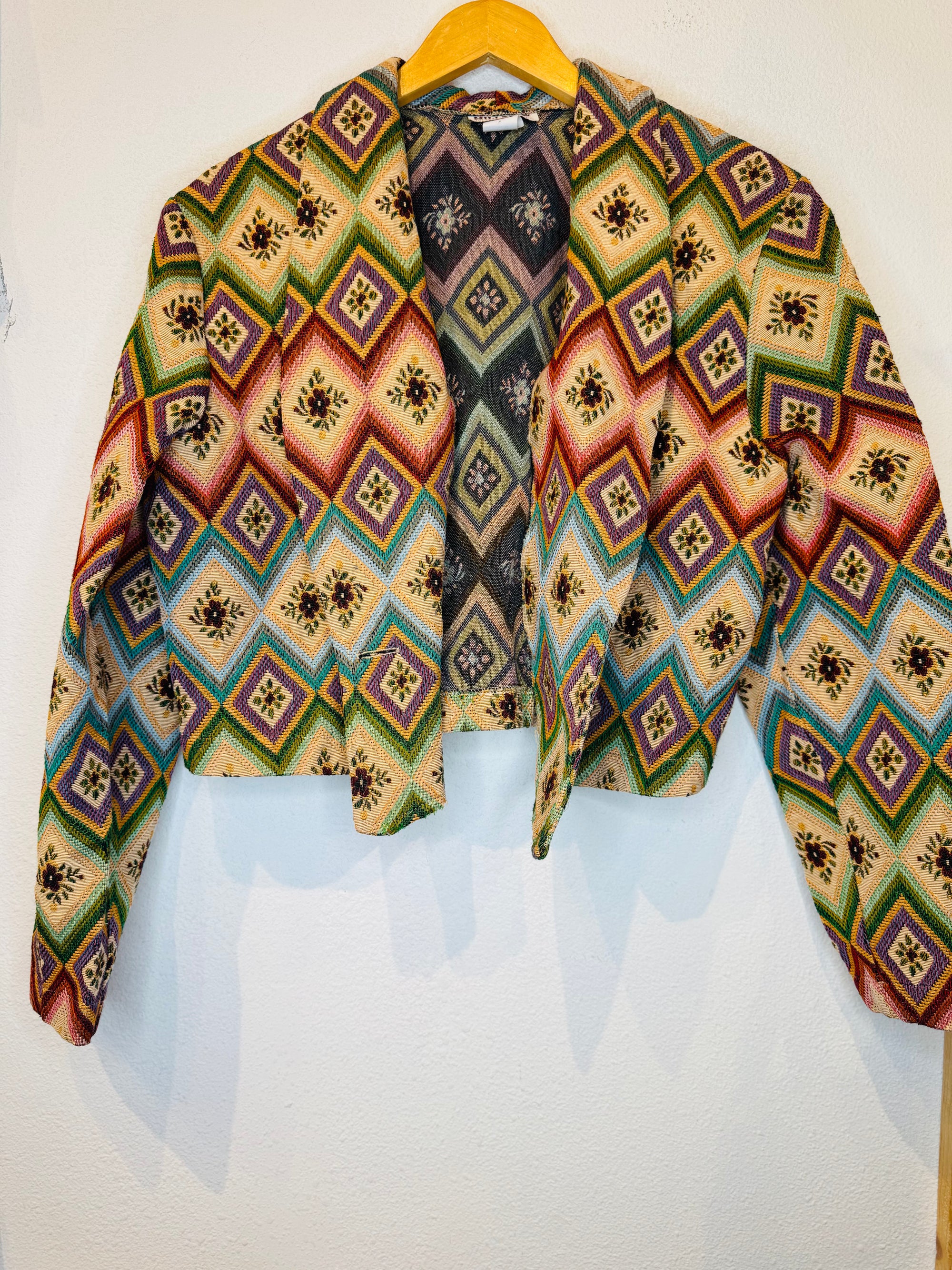 Patterned Vintage Blanket Jacket