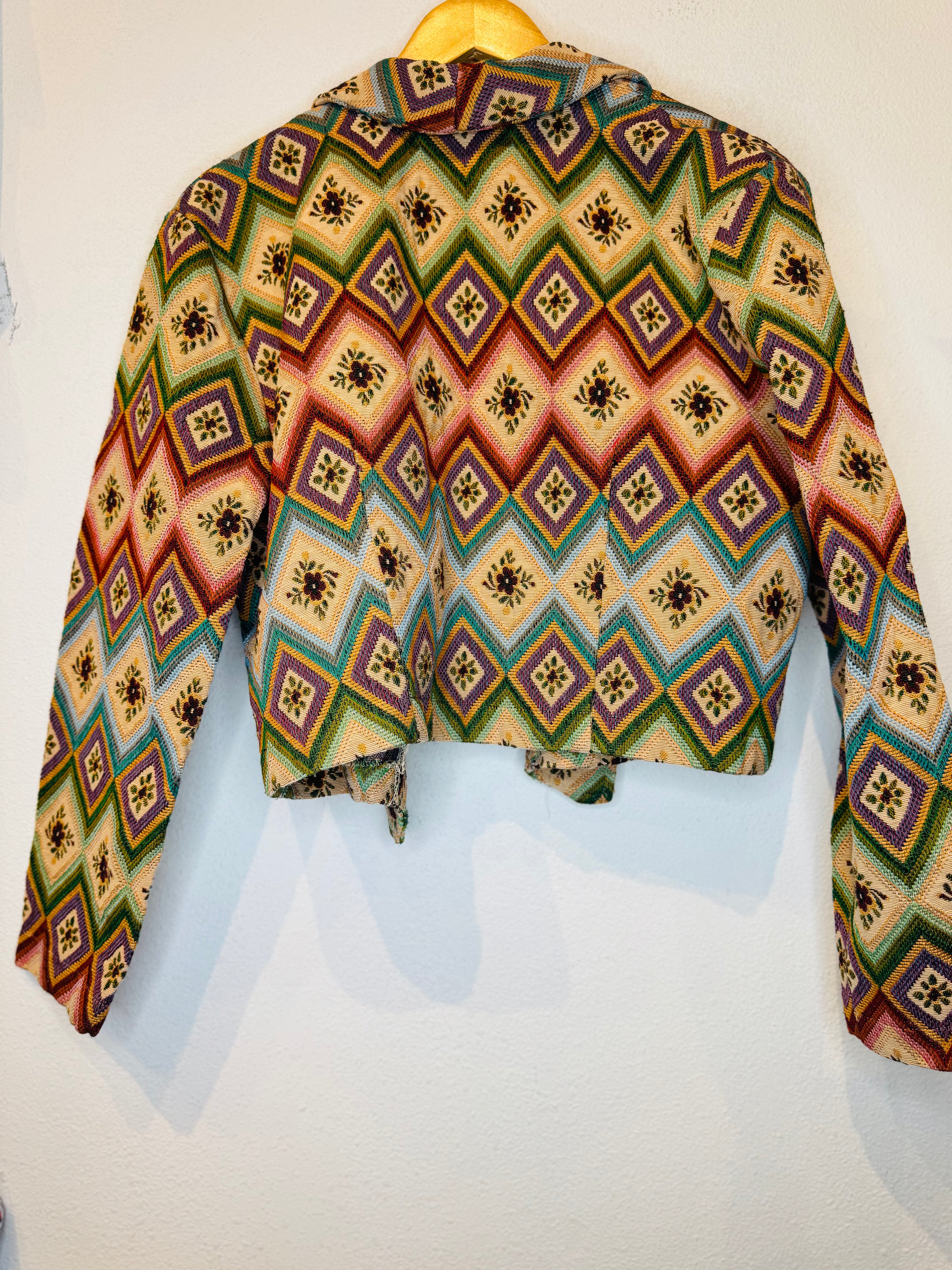 Patterned Vintage Blanket Jacket