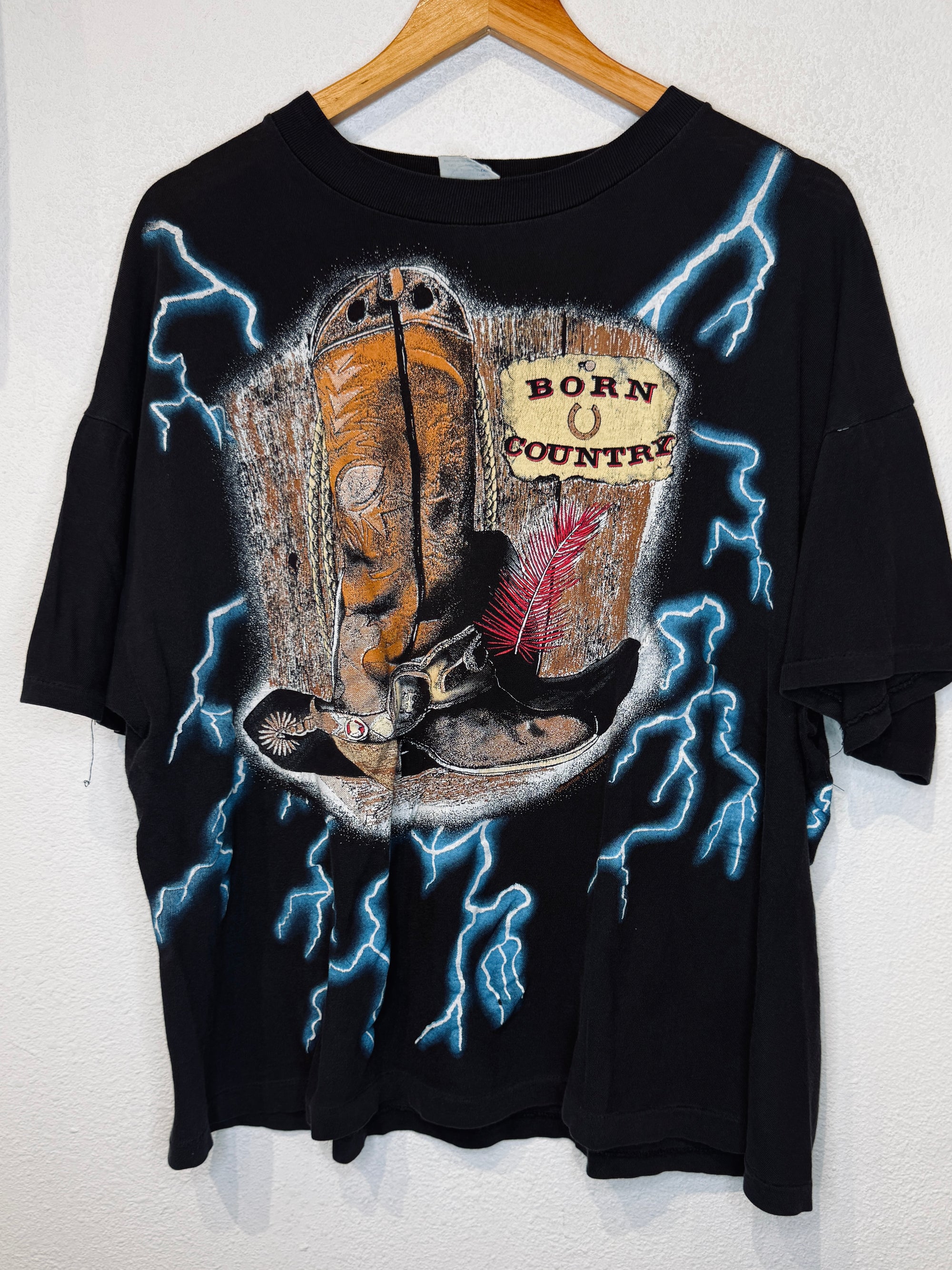 American Thunder Born Country Vintage Tee