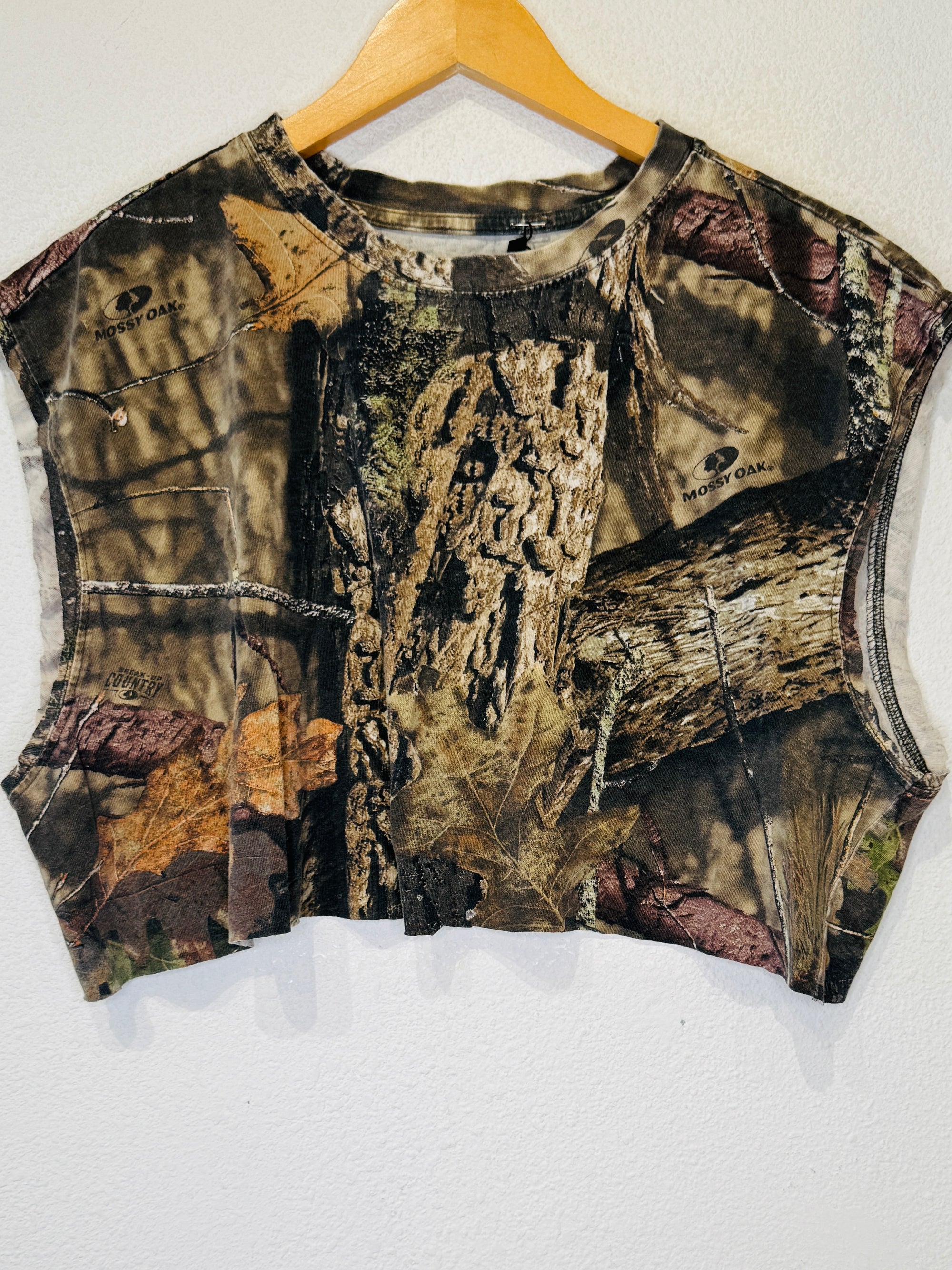 Break Up Country Camo Vintage Crop Tank