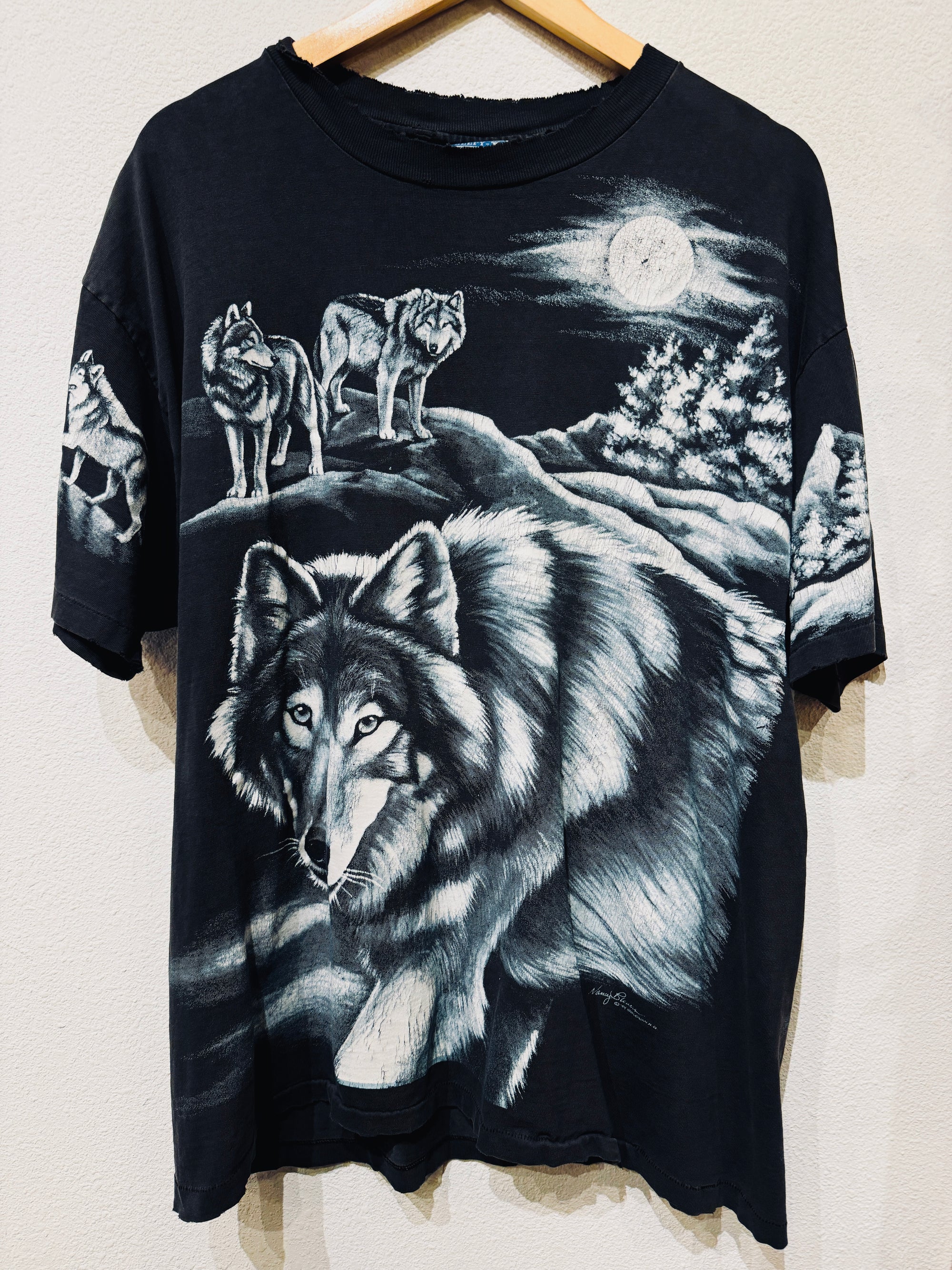 Wolves All Over Vintage Tee