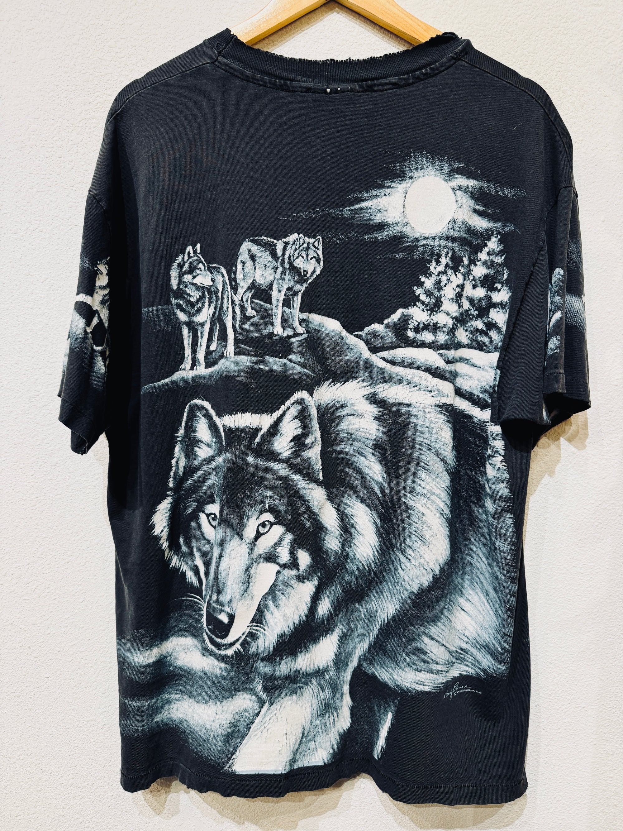 Wolves All Over Vintage Tee