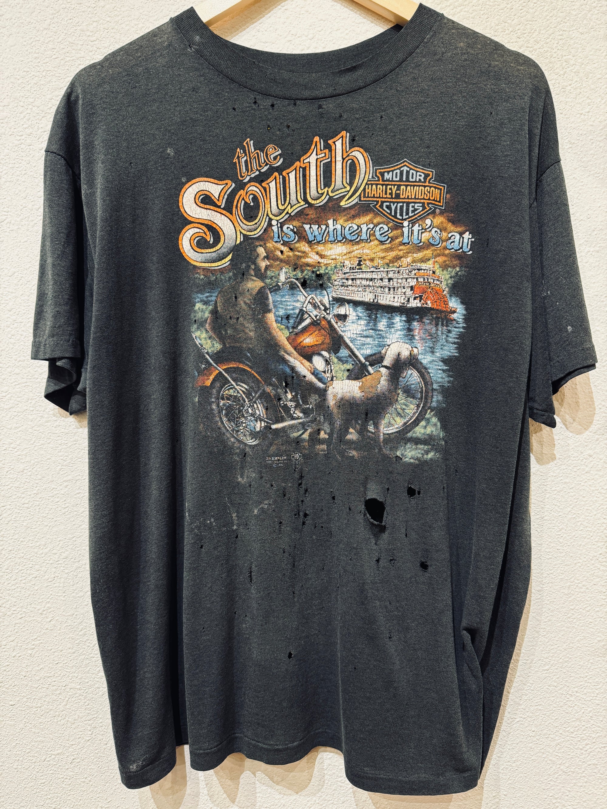 RARE South 3D Emblem '86 Harley Vintage Tee