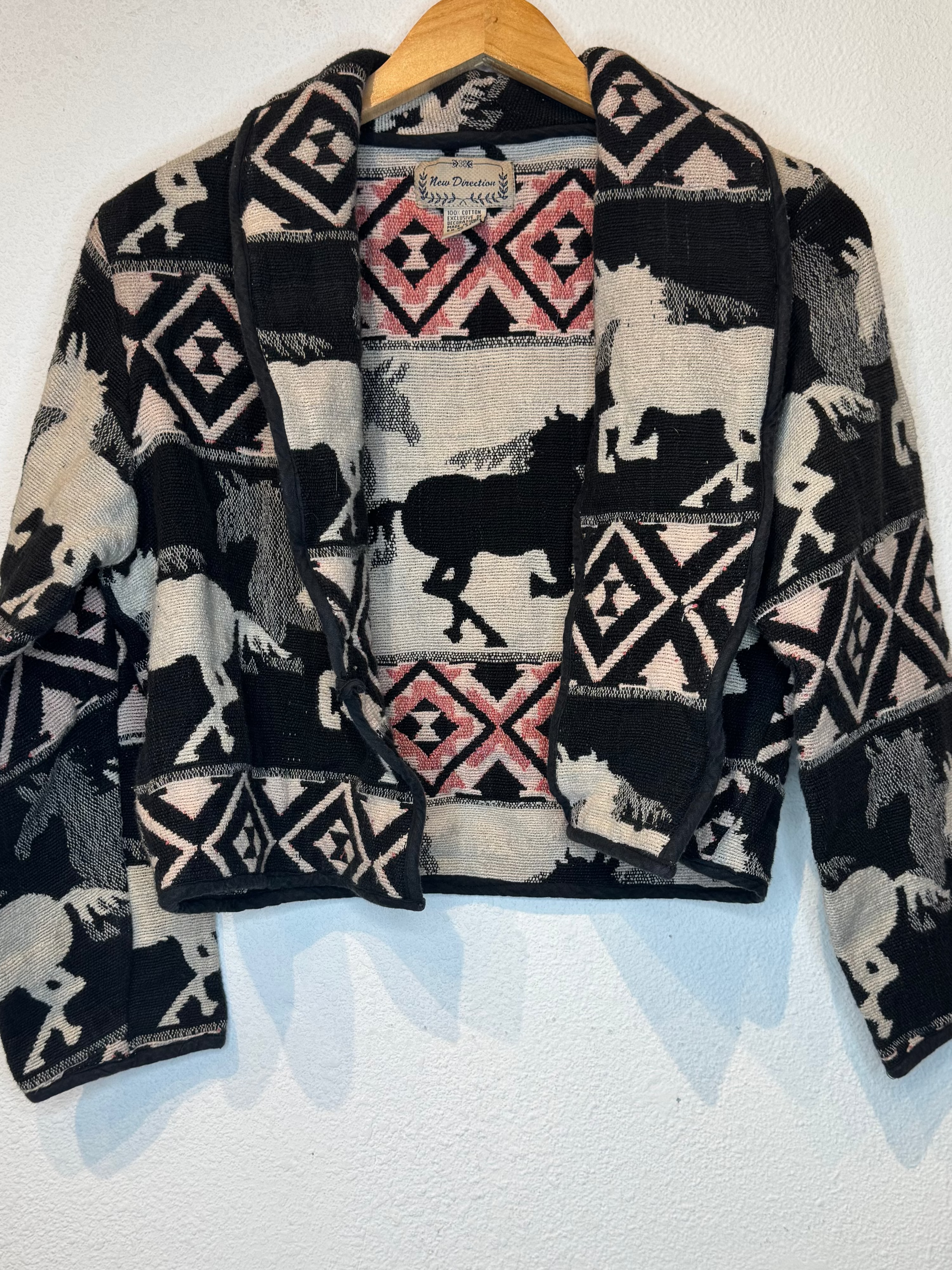 Horses Vintage Blanket Jacket