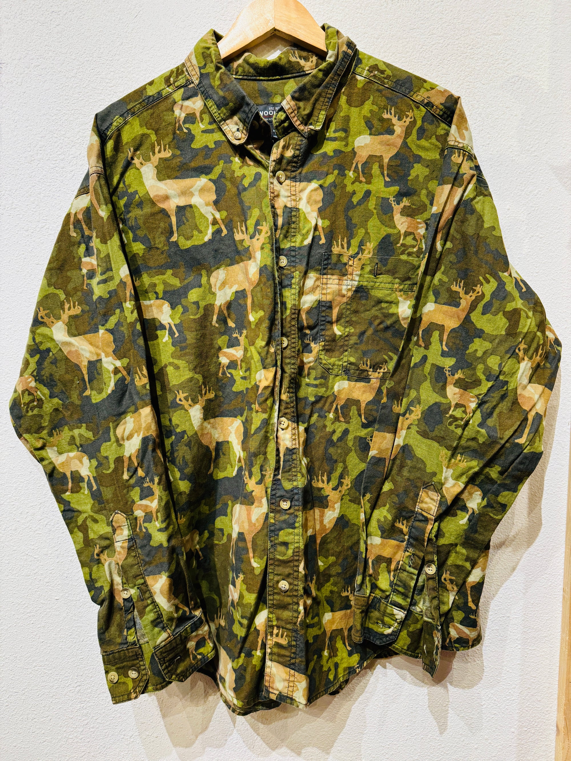 Deer Camo Vintage Button Up