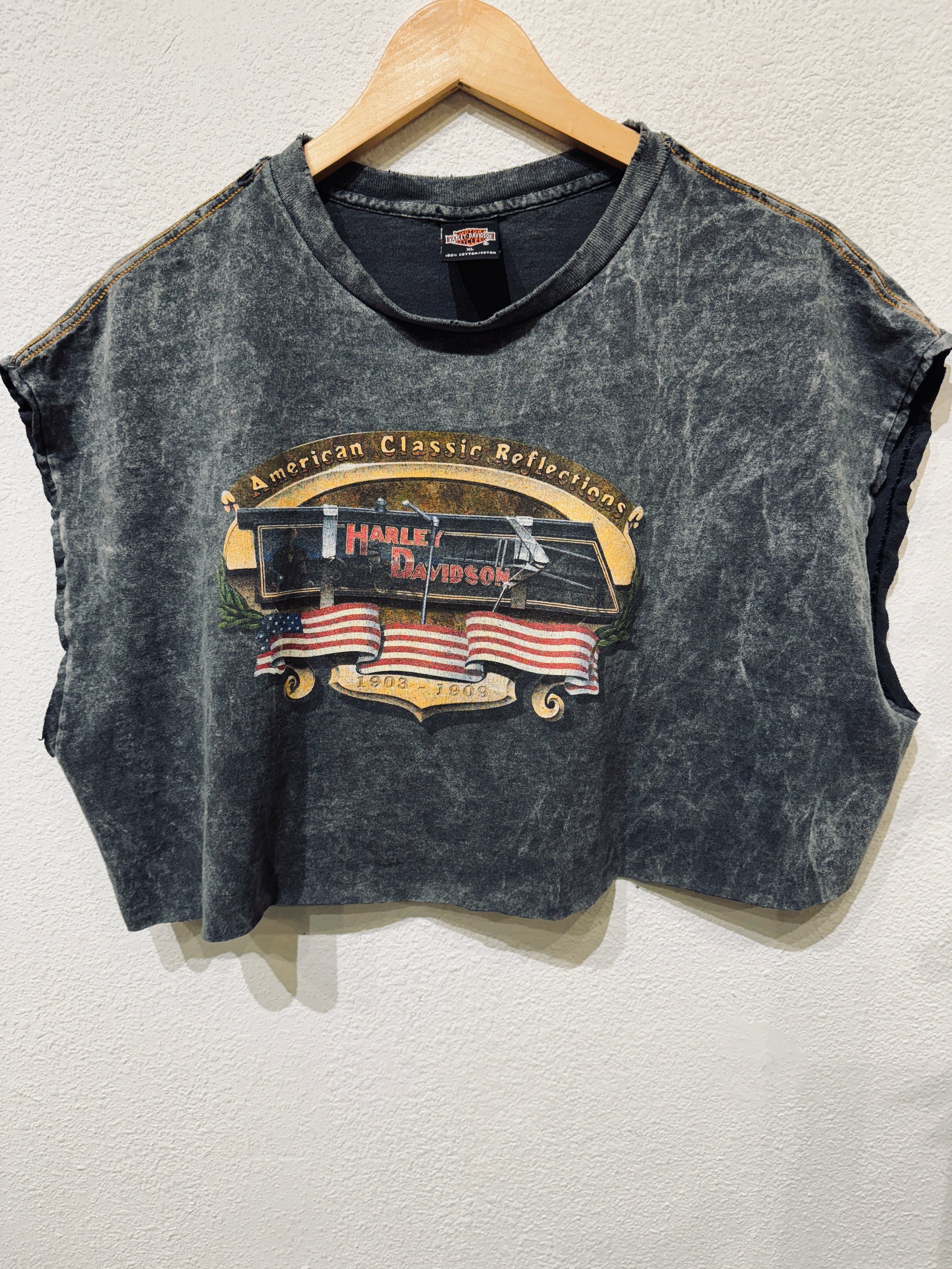 New York Harley Vintage Crop Tank