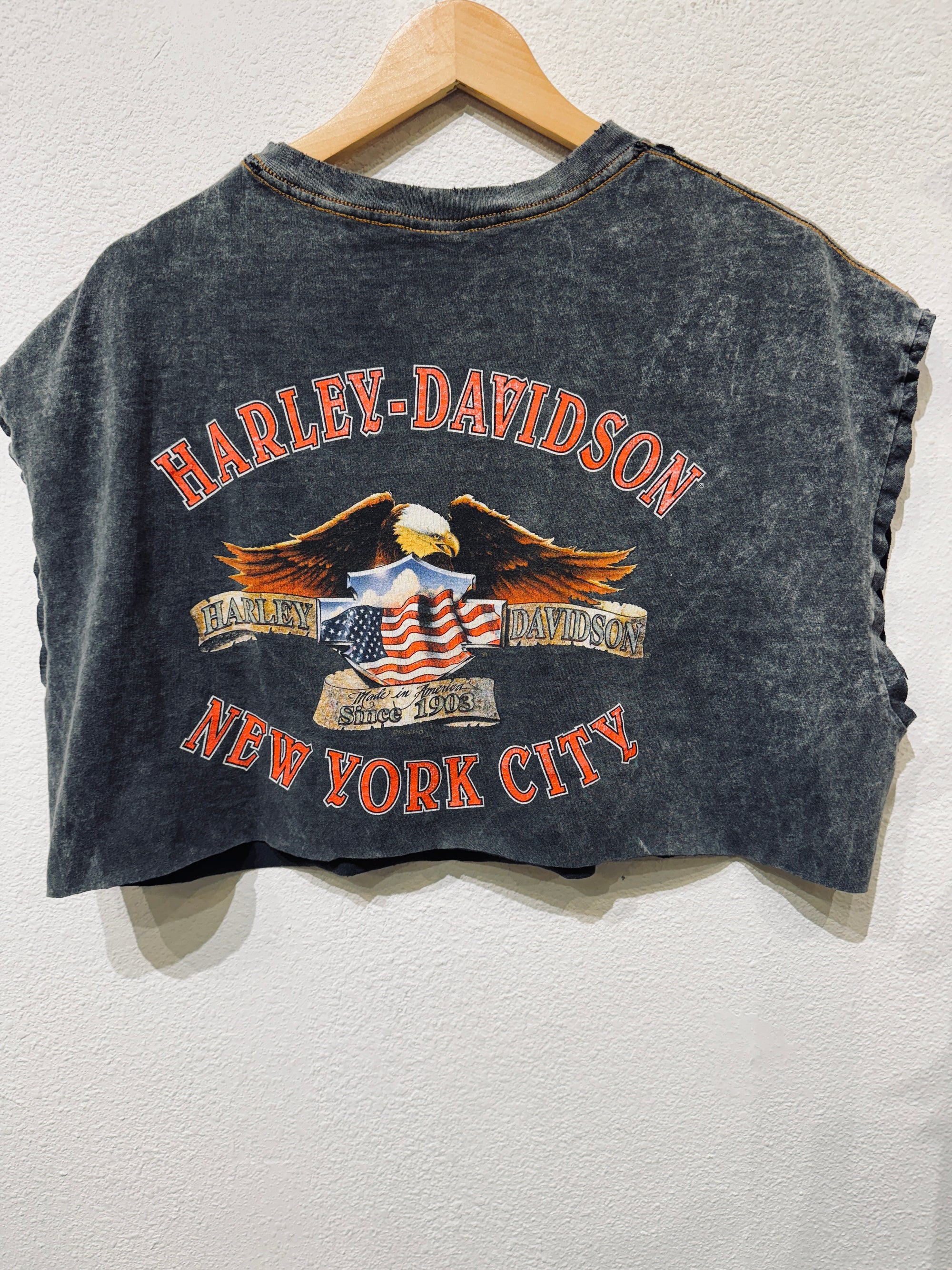 New York Harley Vintage Crop Tank