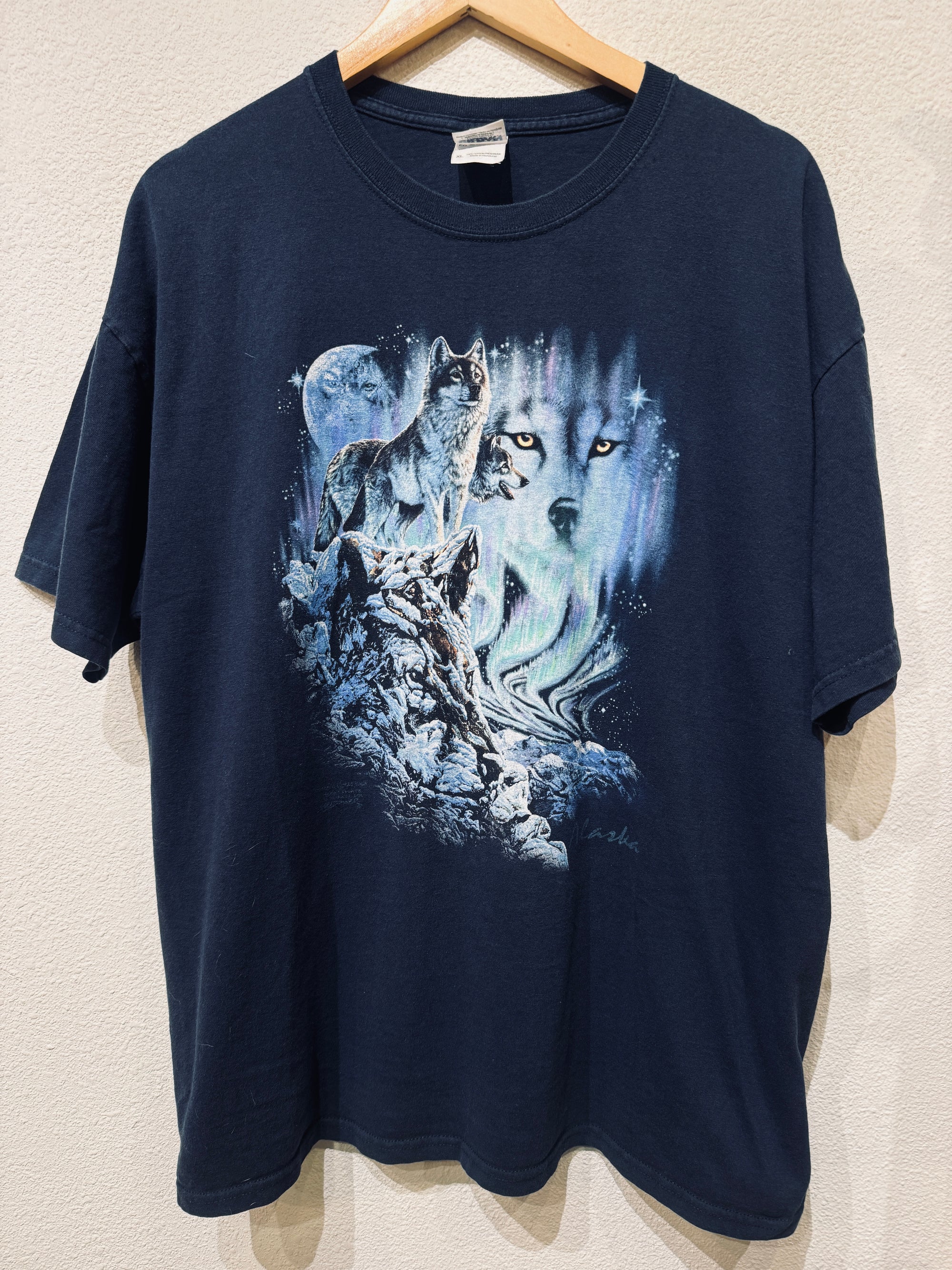 Wolf Northern Lights Vintage Tee