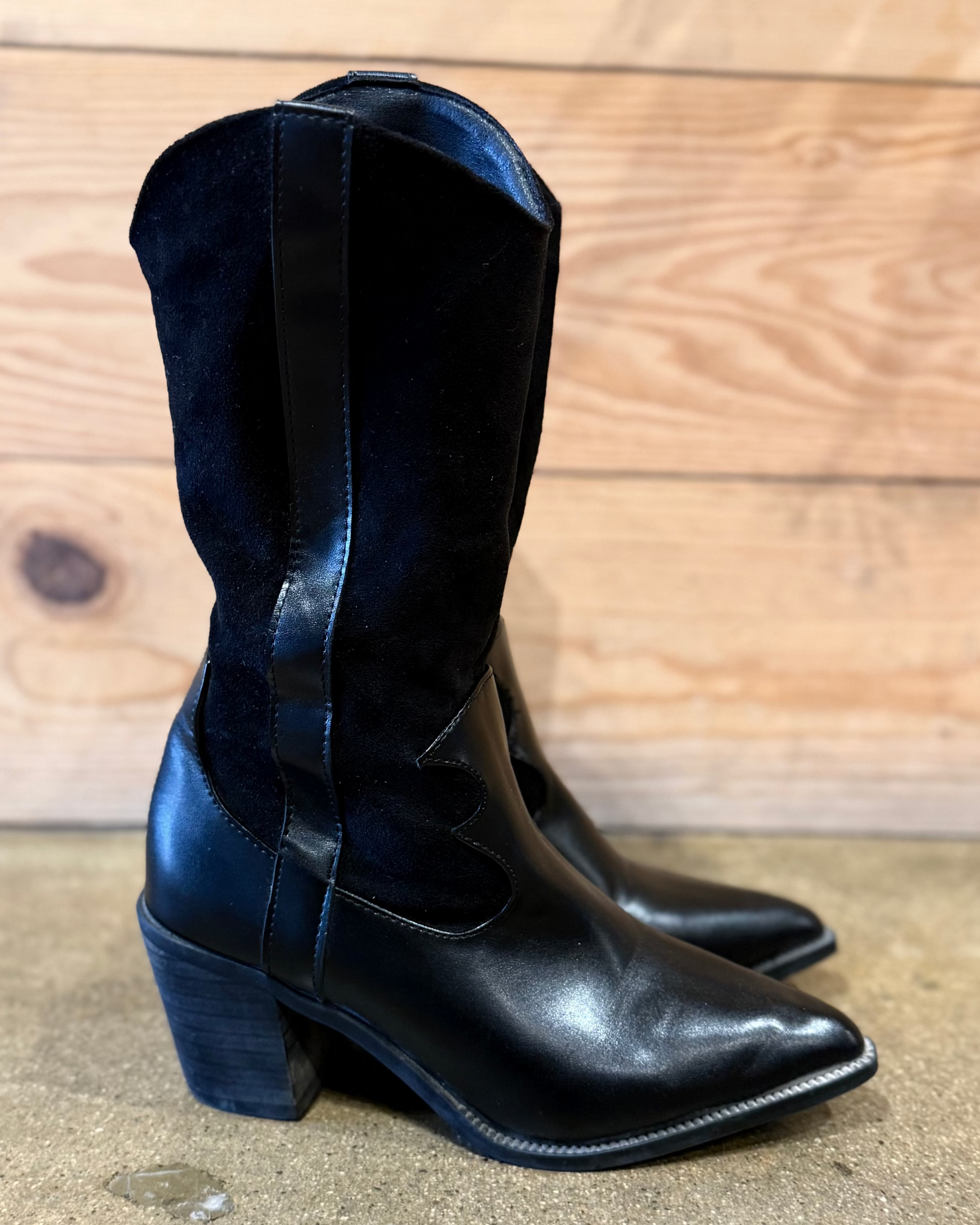 Suede / Leather Cowboy Boot
