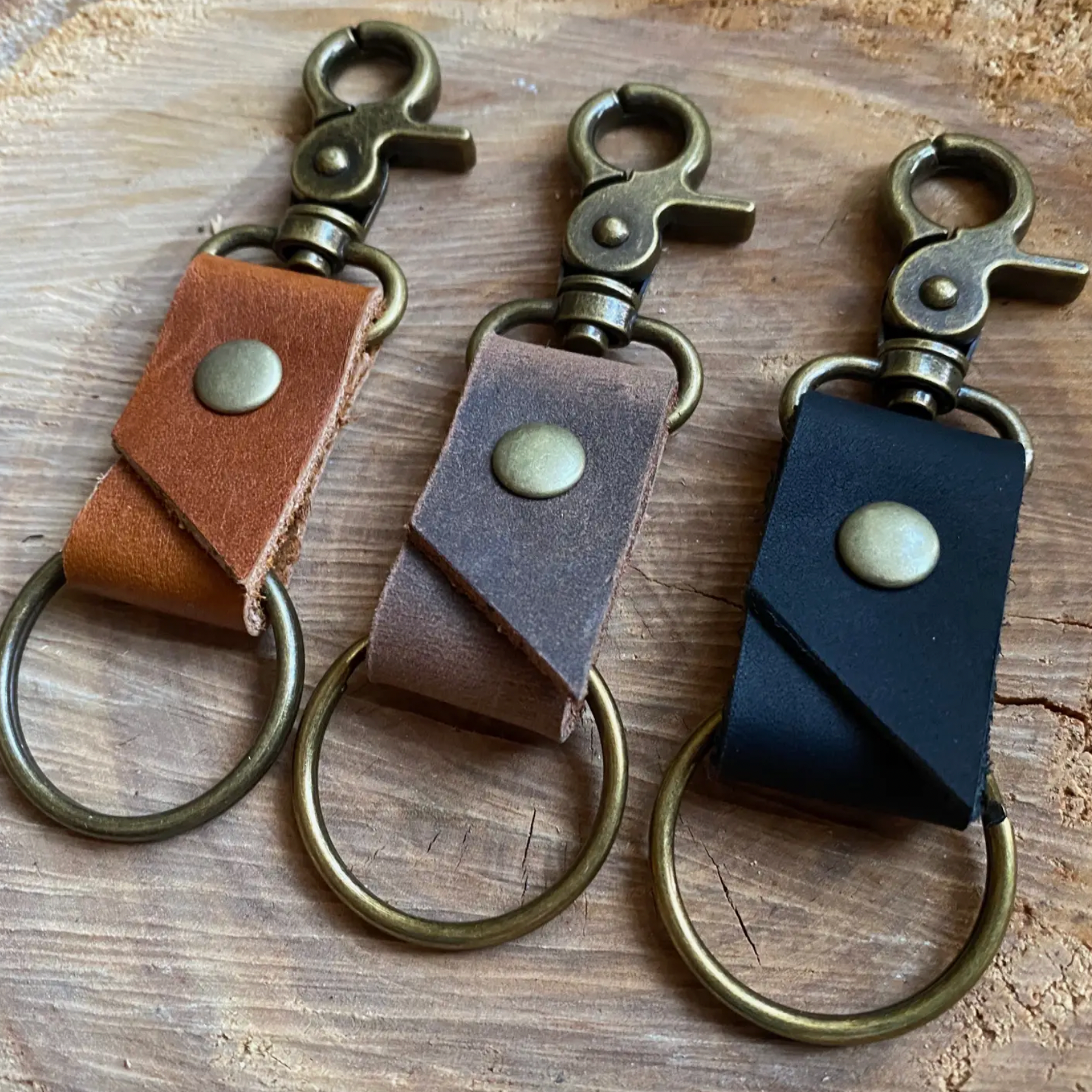 Leather Clip Keychain