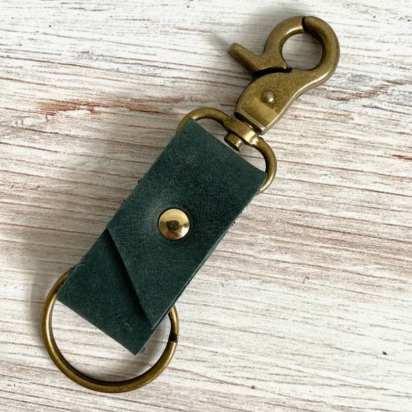 Leather Clip Keychain