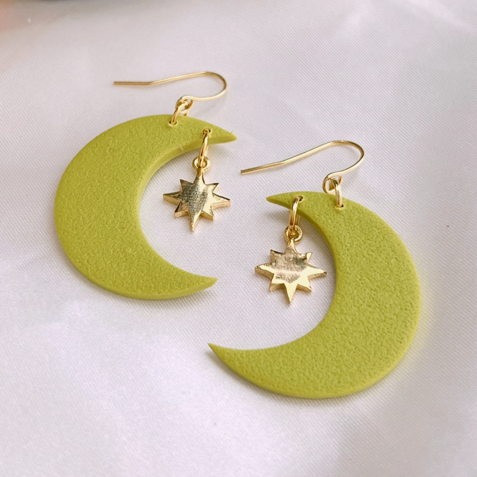 Moon Dangle Earrings - More Colors